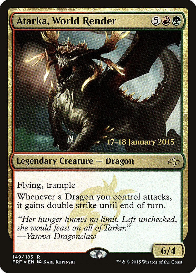 Atarka, World Render — Fate Reforged Promos — Magic: The Gathering