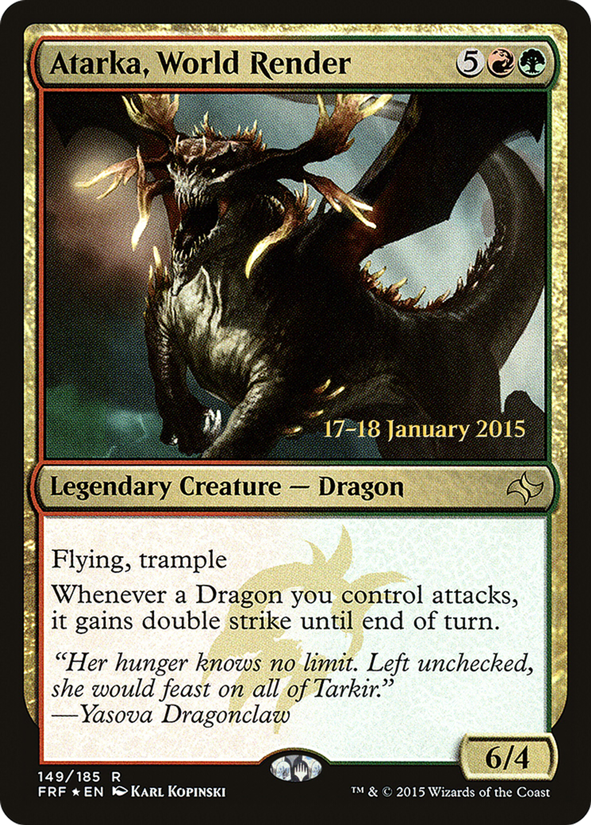 Atarka, World Render — Fate Reforged Promos — Magic: The Gathering