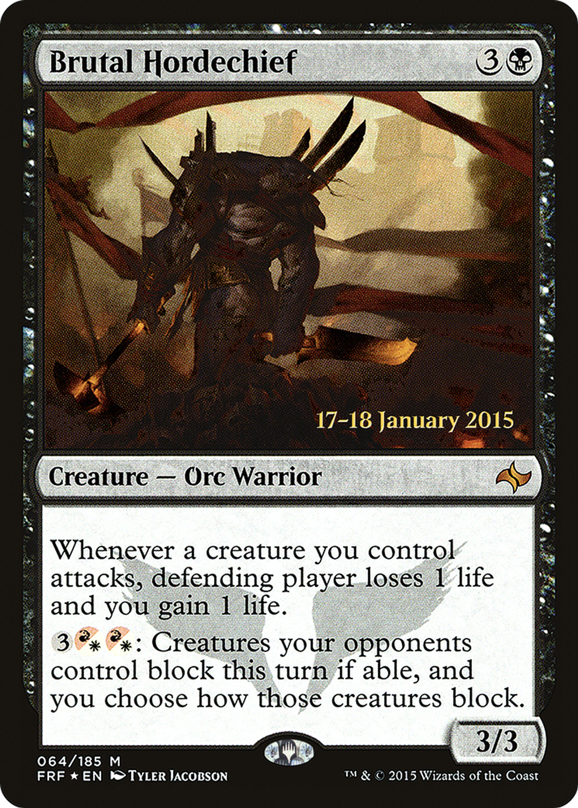 Brutal Hordechief — Fate Reforged Promos — Magic: The Gathering