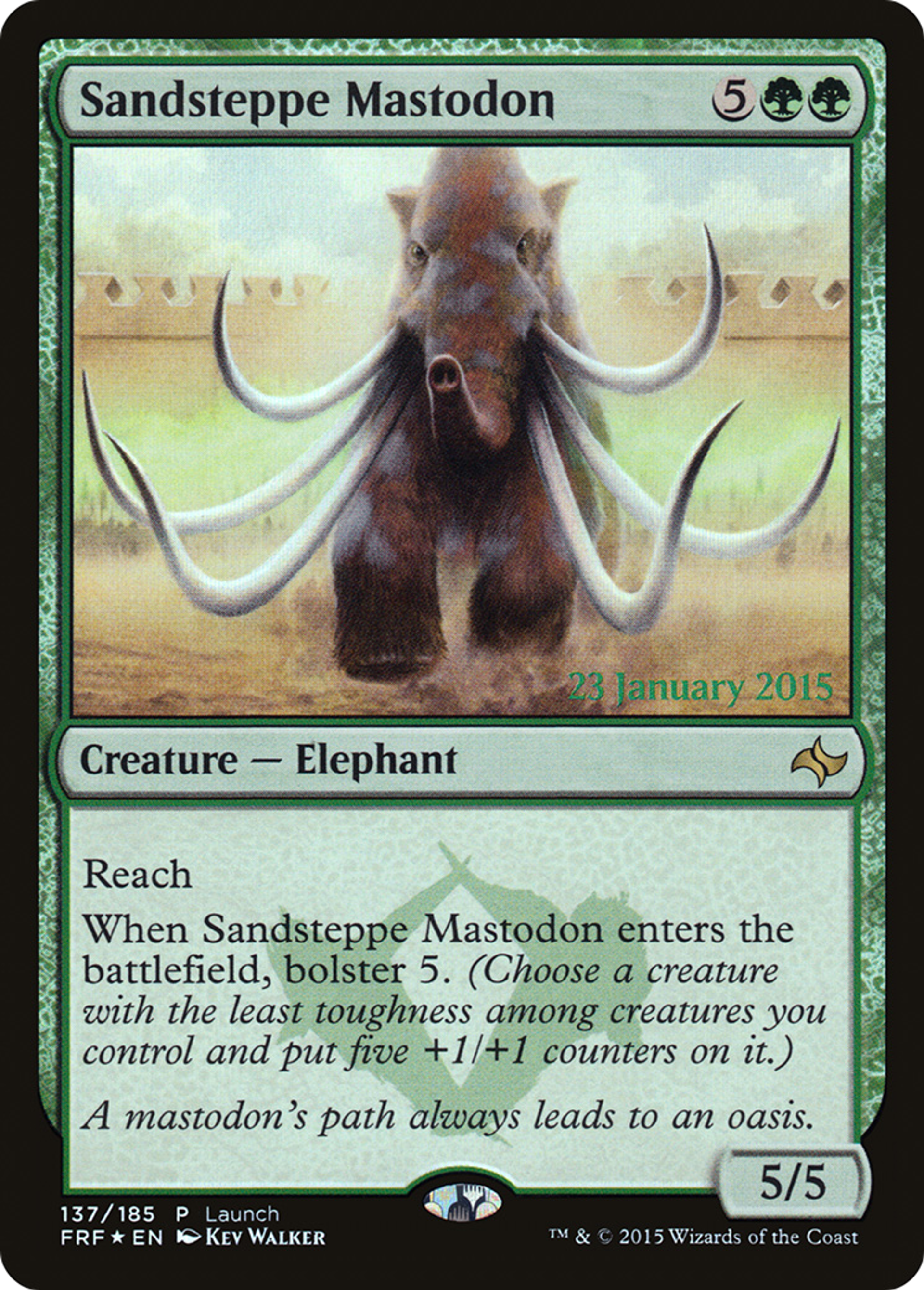 Sandsteppe Mastodon — Fate Reforged Promos — Magic: The Gathering