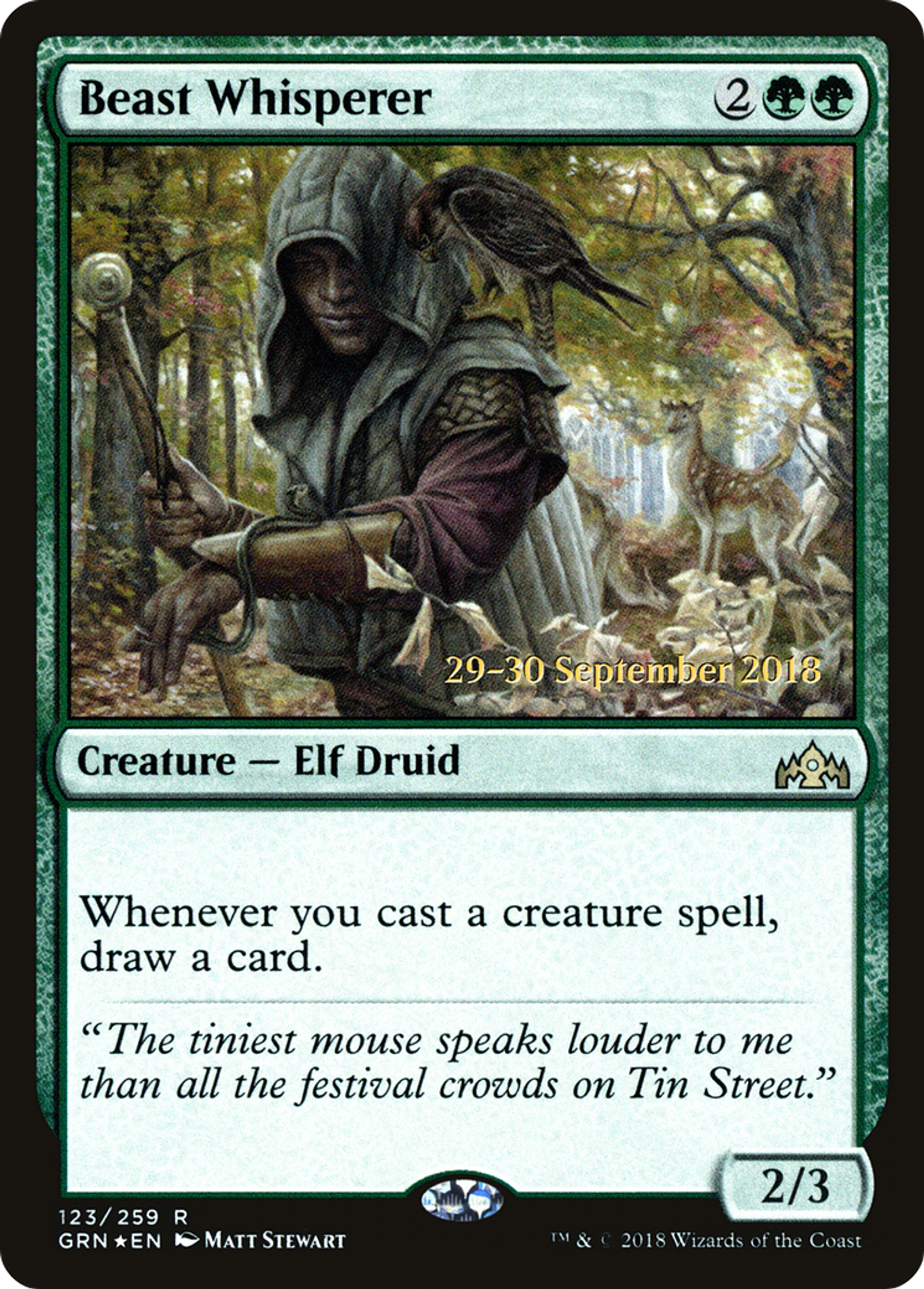 Beast Whisperer — Guilds of Ravnica Promos — Magic: The Gathering