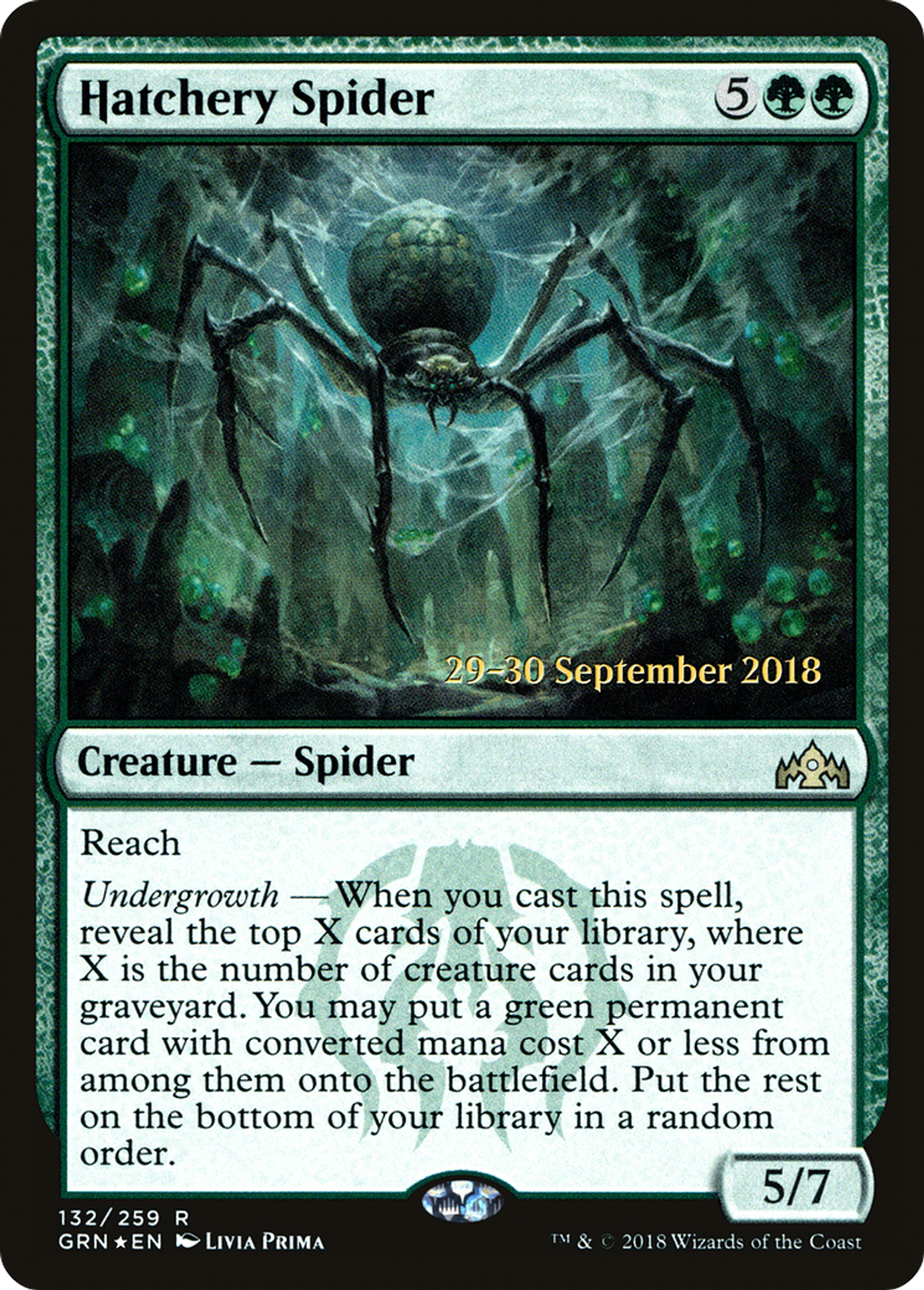 Hatchery Spider — Guilds of Ravnica Promos — Magic: The Gathering