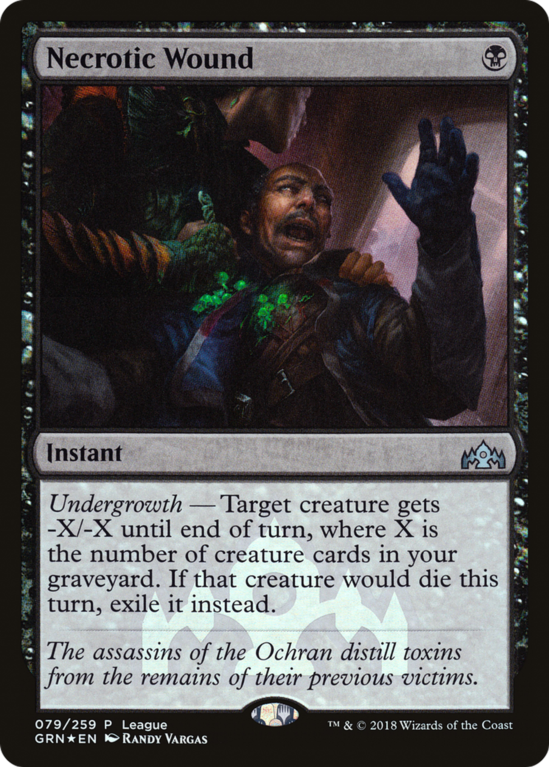 Necrotic Wound — Guilds of Ravnica Promos — Magic: The Gathering