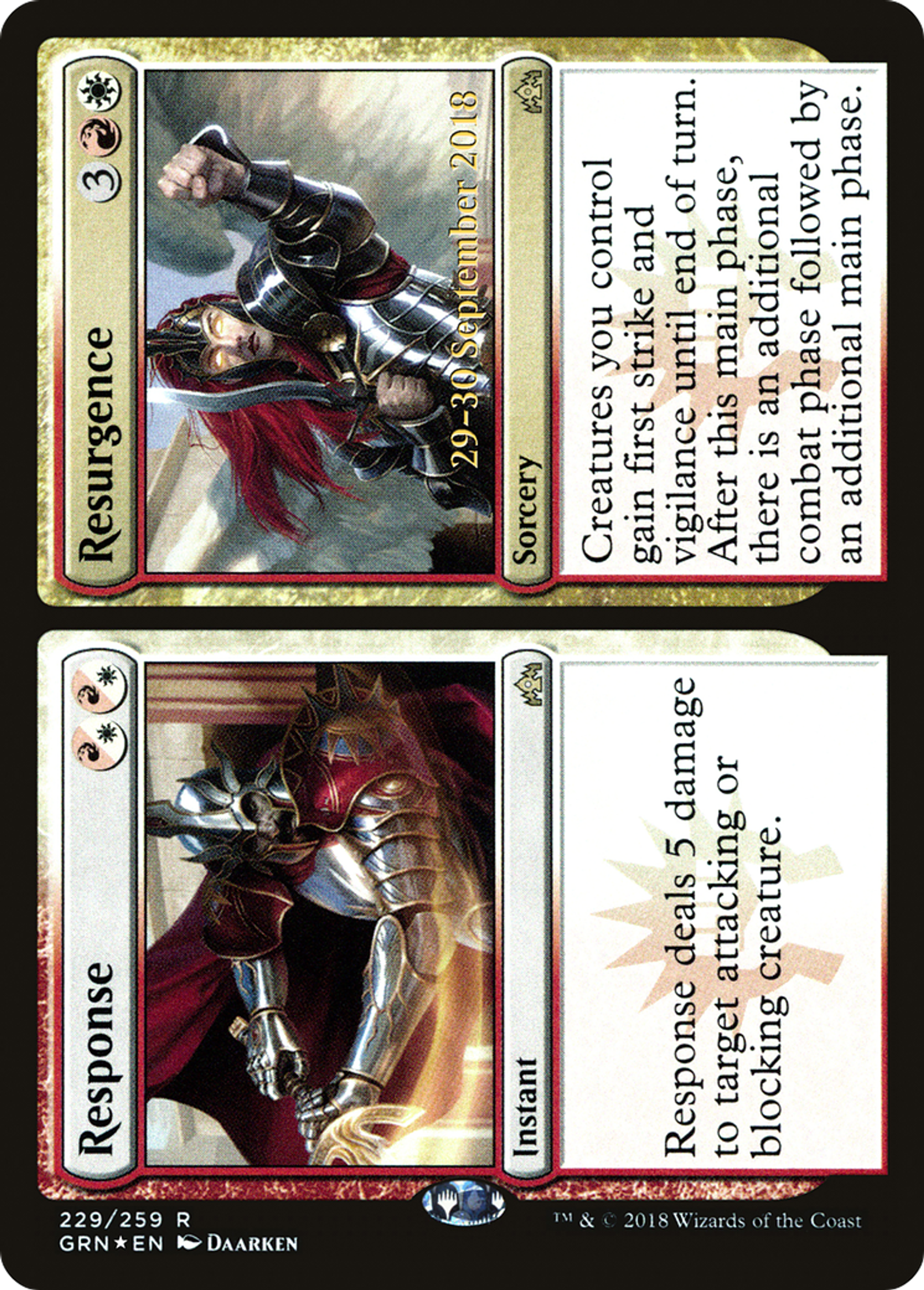 Response // Resurgence — Guilds of Ravnica Promos — Magic: The Gathering