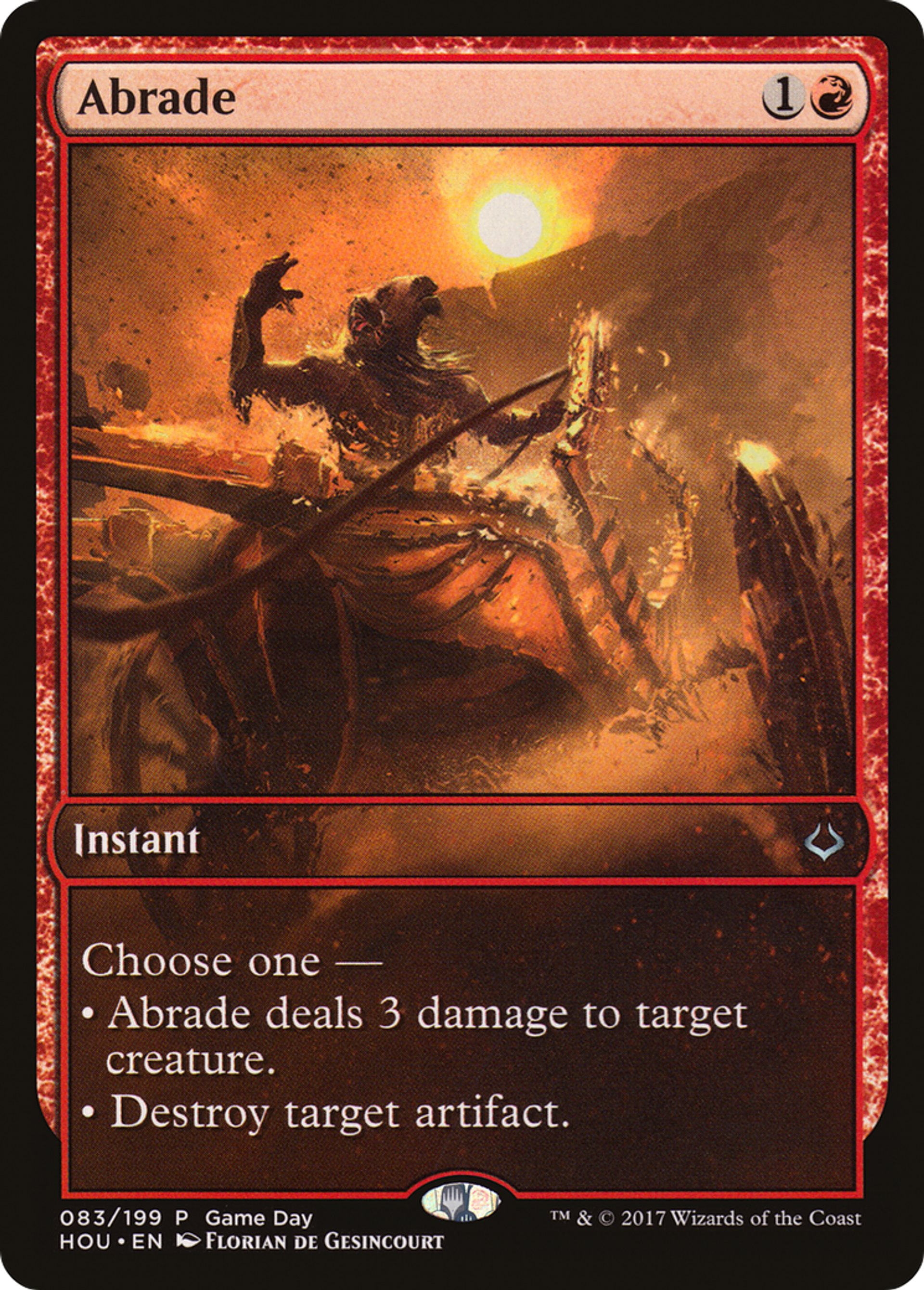 Abrade — Hour of Devastation Promos — Magic: The Gathering