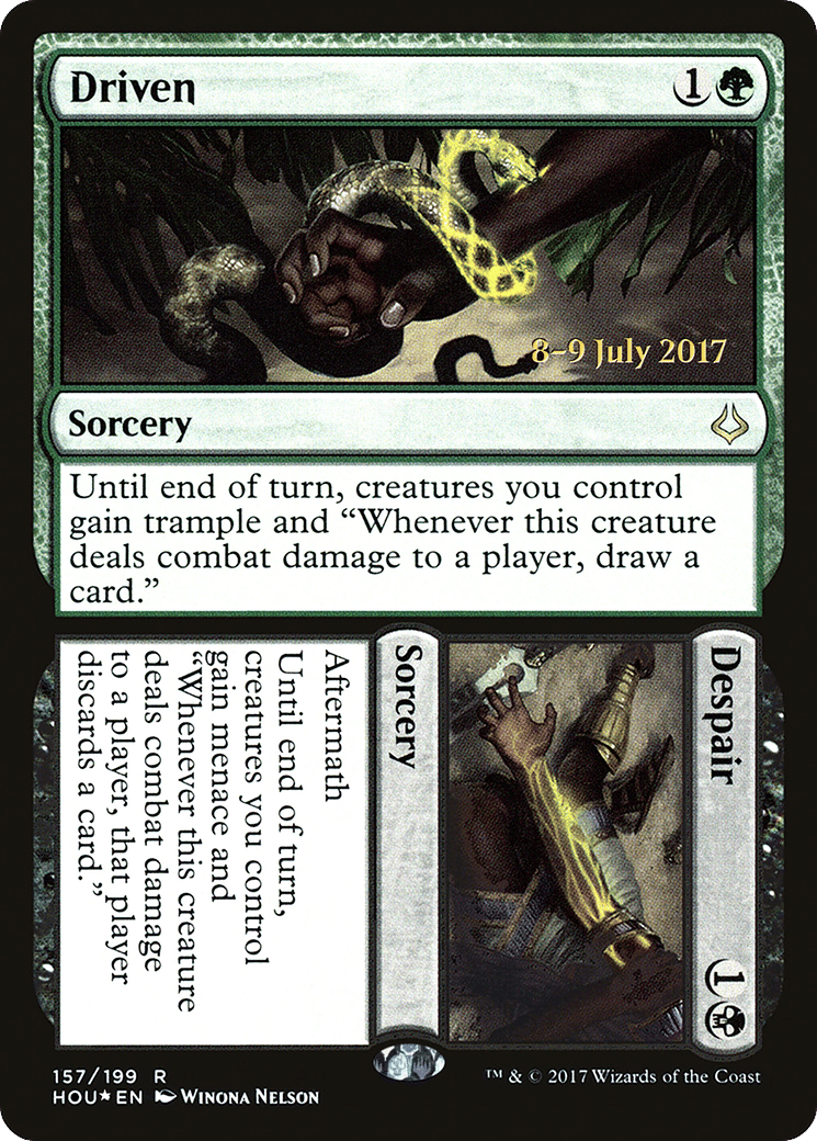 Driven // Despair — Hour of Devastation Promos — Magic: The Gathering