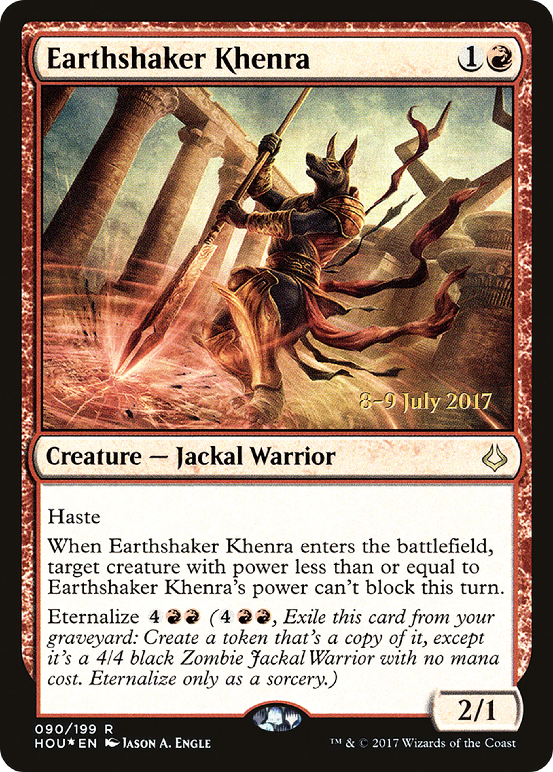 Earthshaker Khenra — Hour of Devastation Promos — Magic: The Gathering