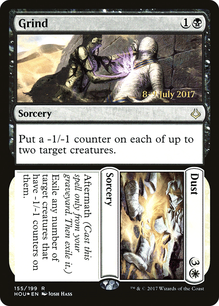 Grind // Dust — Hour of Devastation Promos — Magic: The Gathering