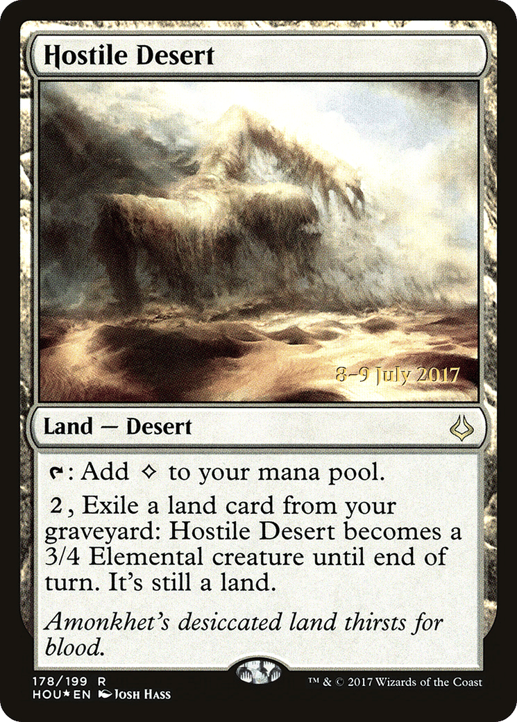 Hostile Desert — Hour of Devastation Promos — Magic: The Gathering