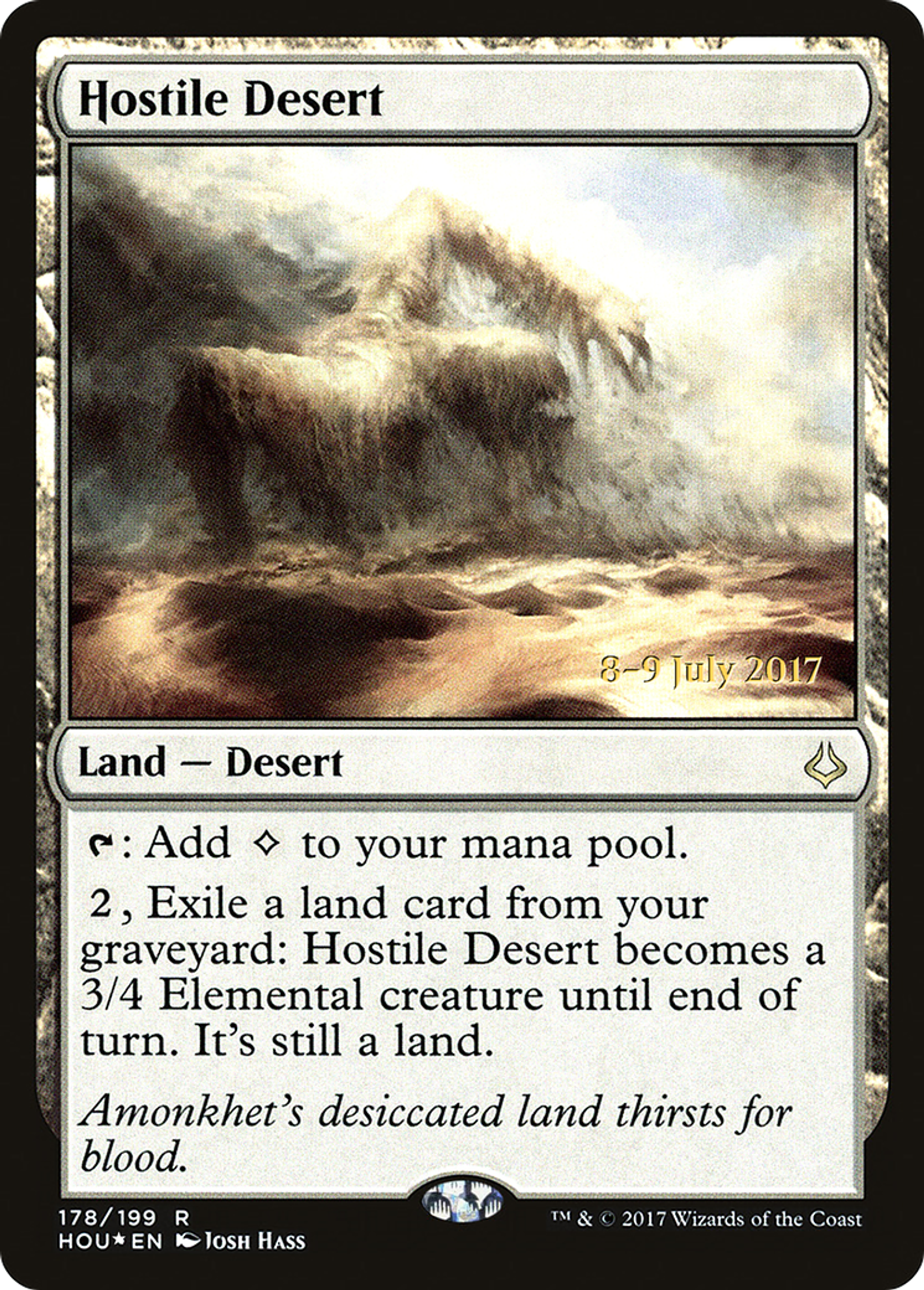 Hostile Desert — Hour of Devastation Promos — Magic: The Gathering