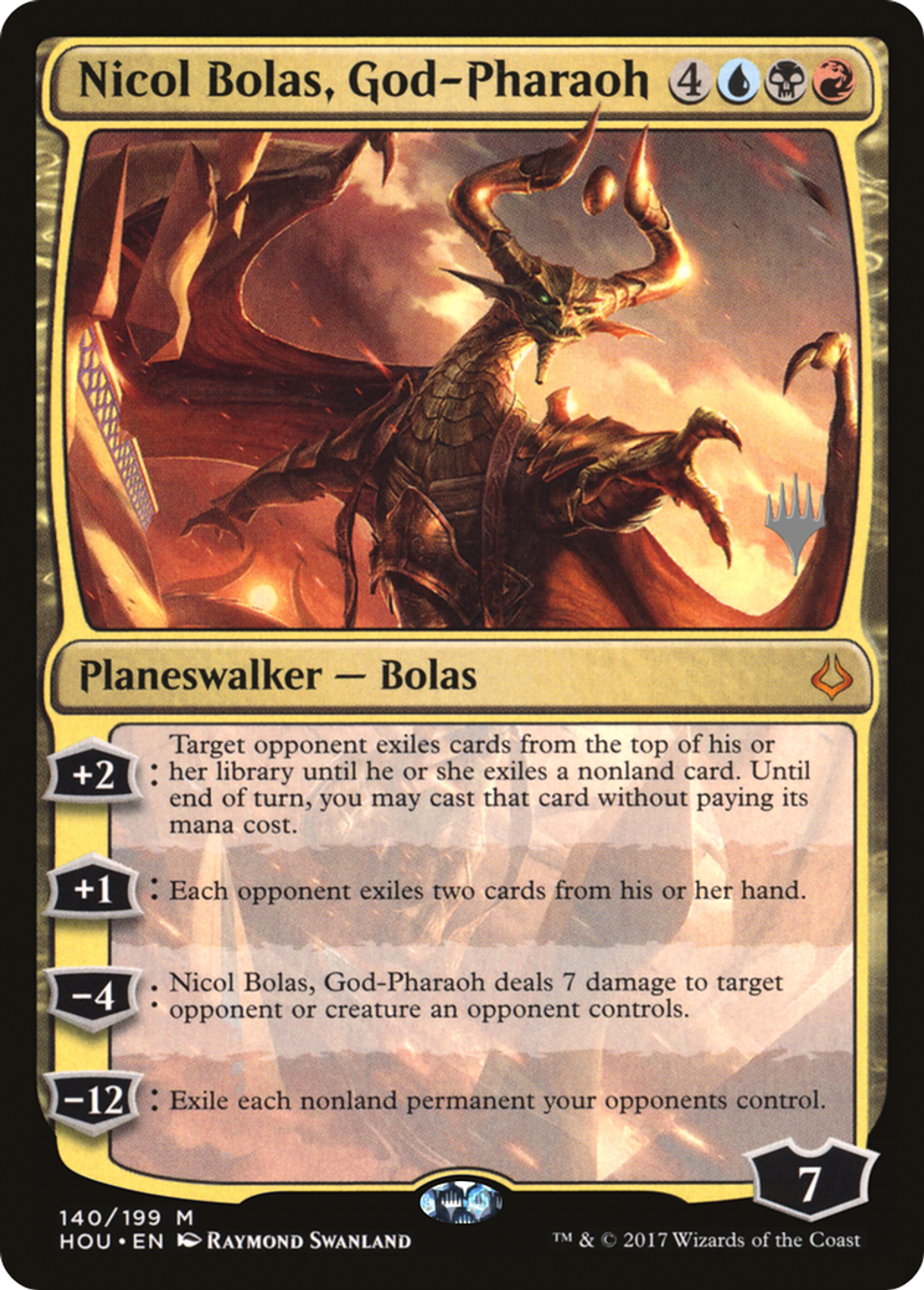 Nicol Bolas, God-Pharaoh — Hour of Devastation Promos — Magic: The Gathering