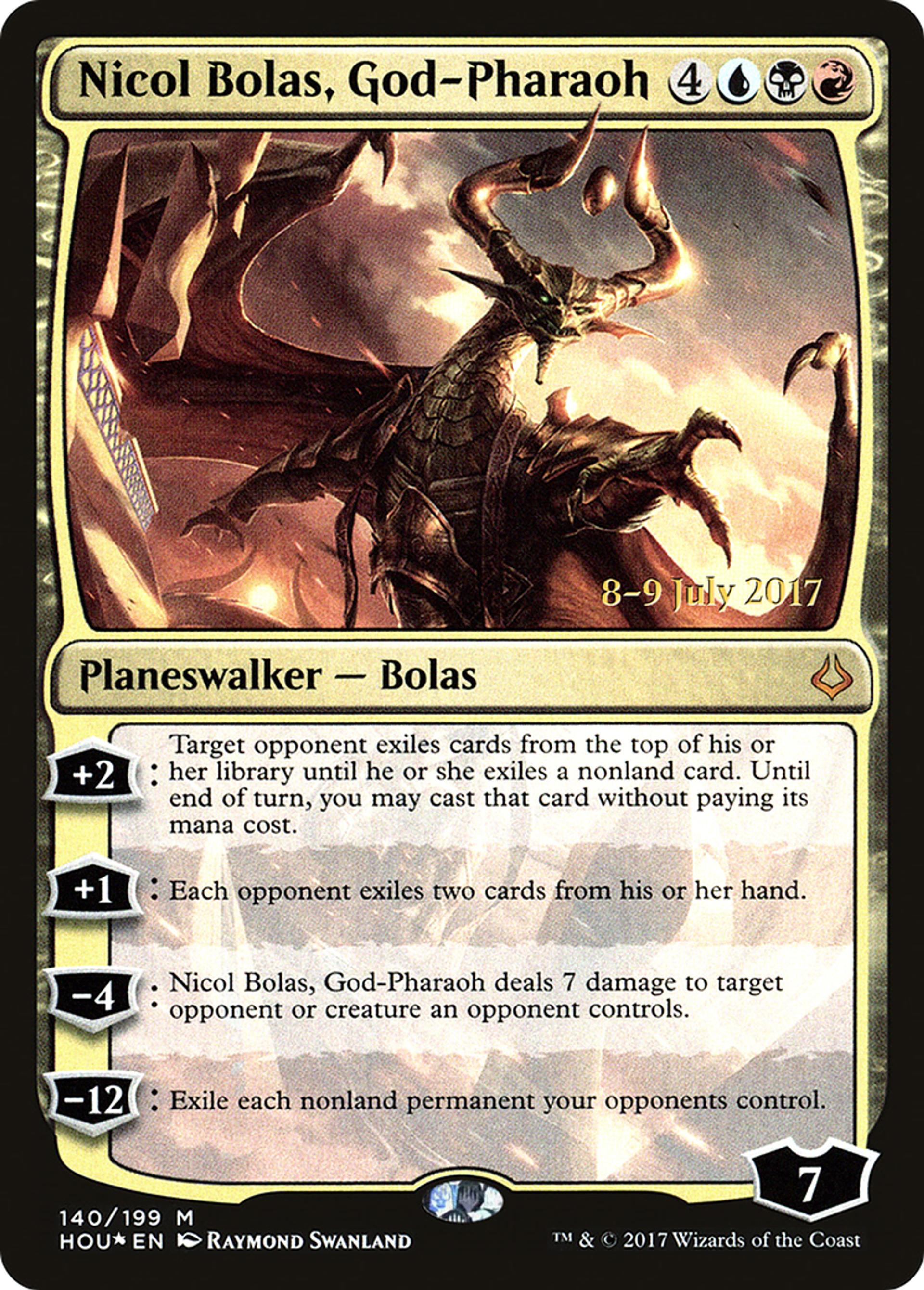 Nicol Bolas, God-Pharaoh — Hour of Devastation Promos — Magic: The Gathering