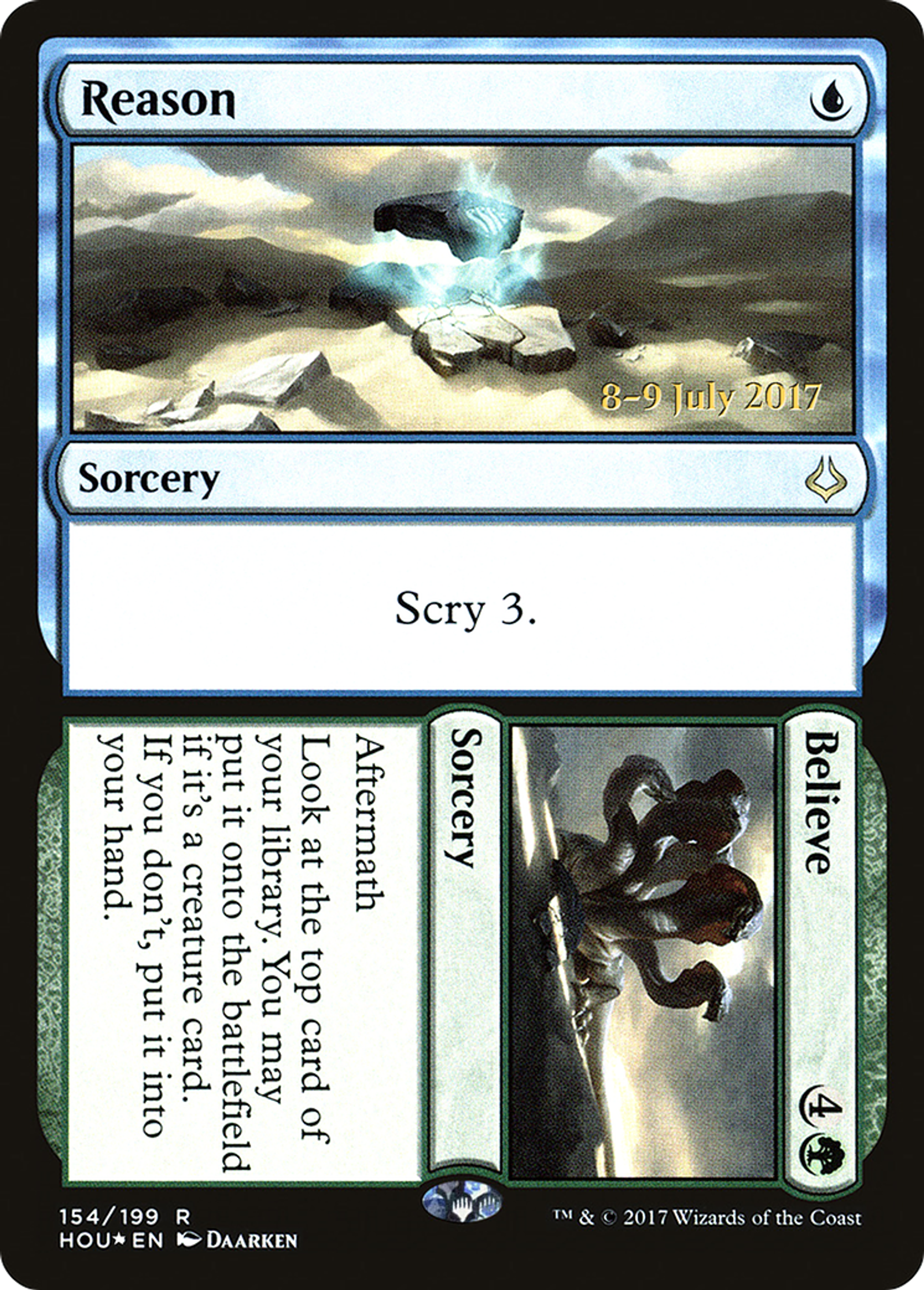 Raison // Croire — Hour of Devastation Promos — Magic: The Gathering