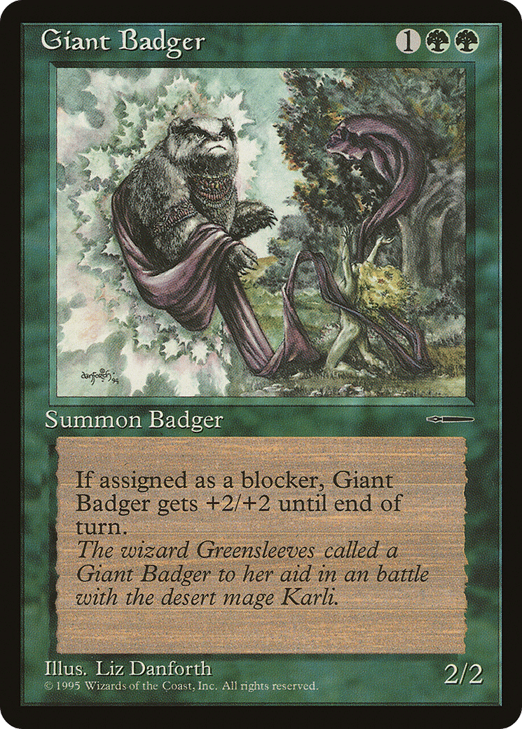 Giant Badger — HarperPrism Book Promos — Magic: The Gathering