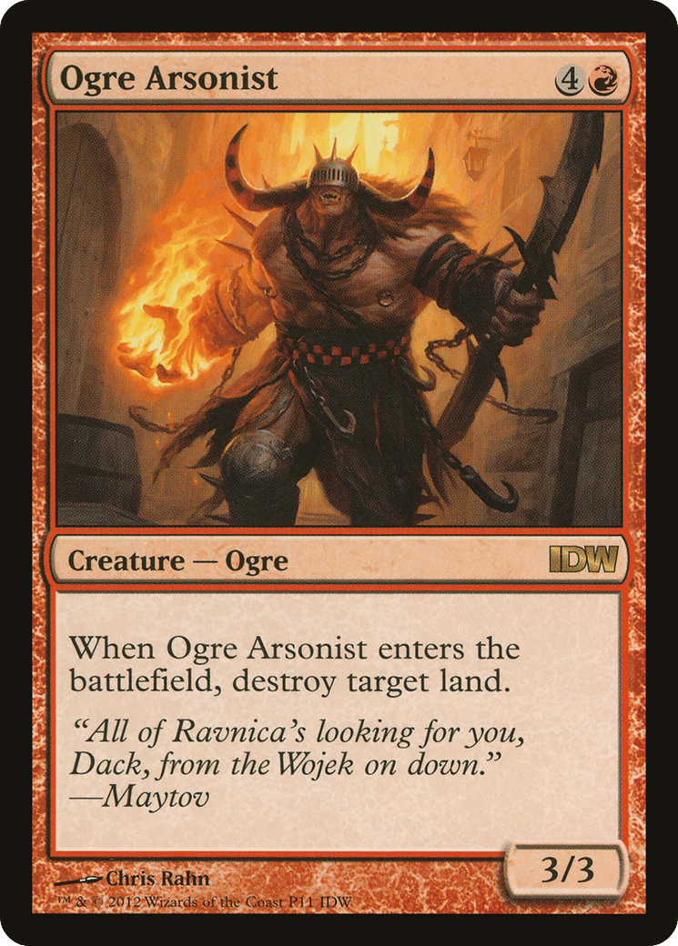 Ogre Arsonist — IDW Comics Inserts — Magic: The Gathering