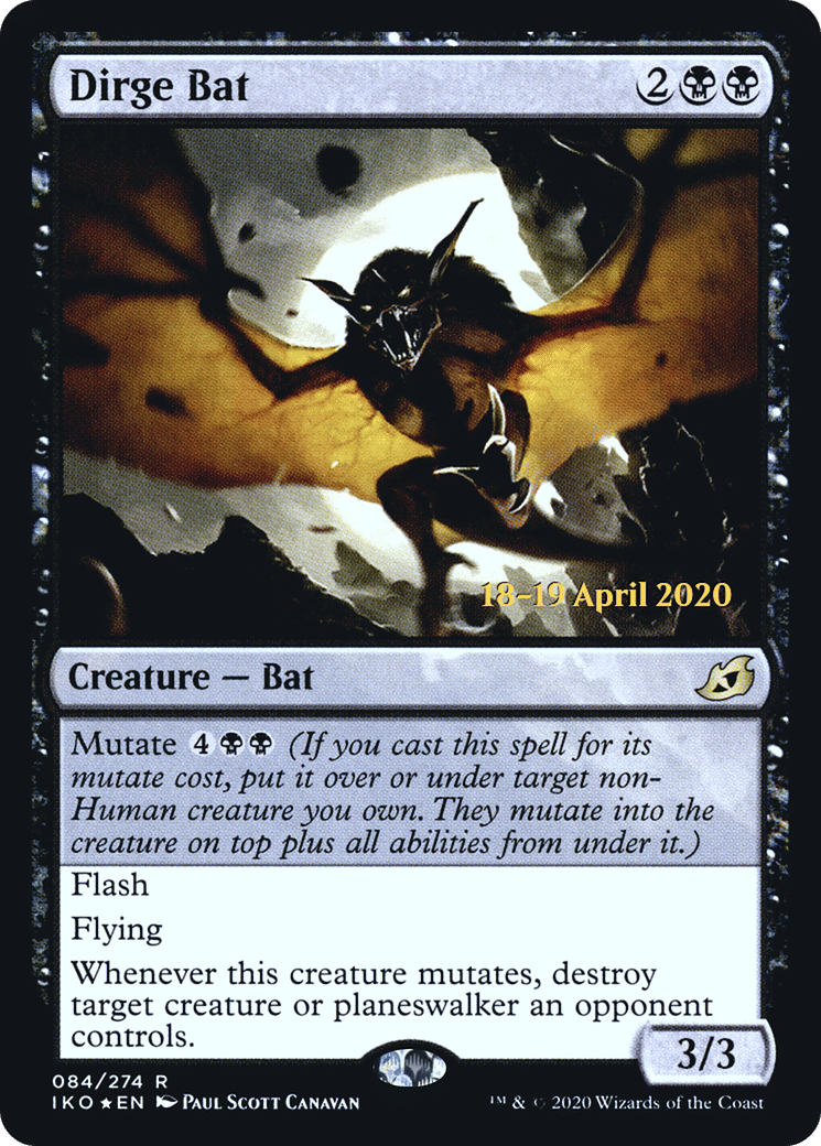 Dirge Bat — Ikoria: Lair of Behemoths Promos — Magic: The Gathering