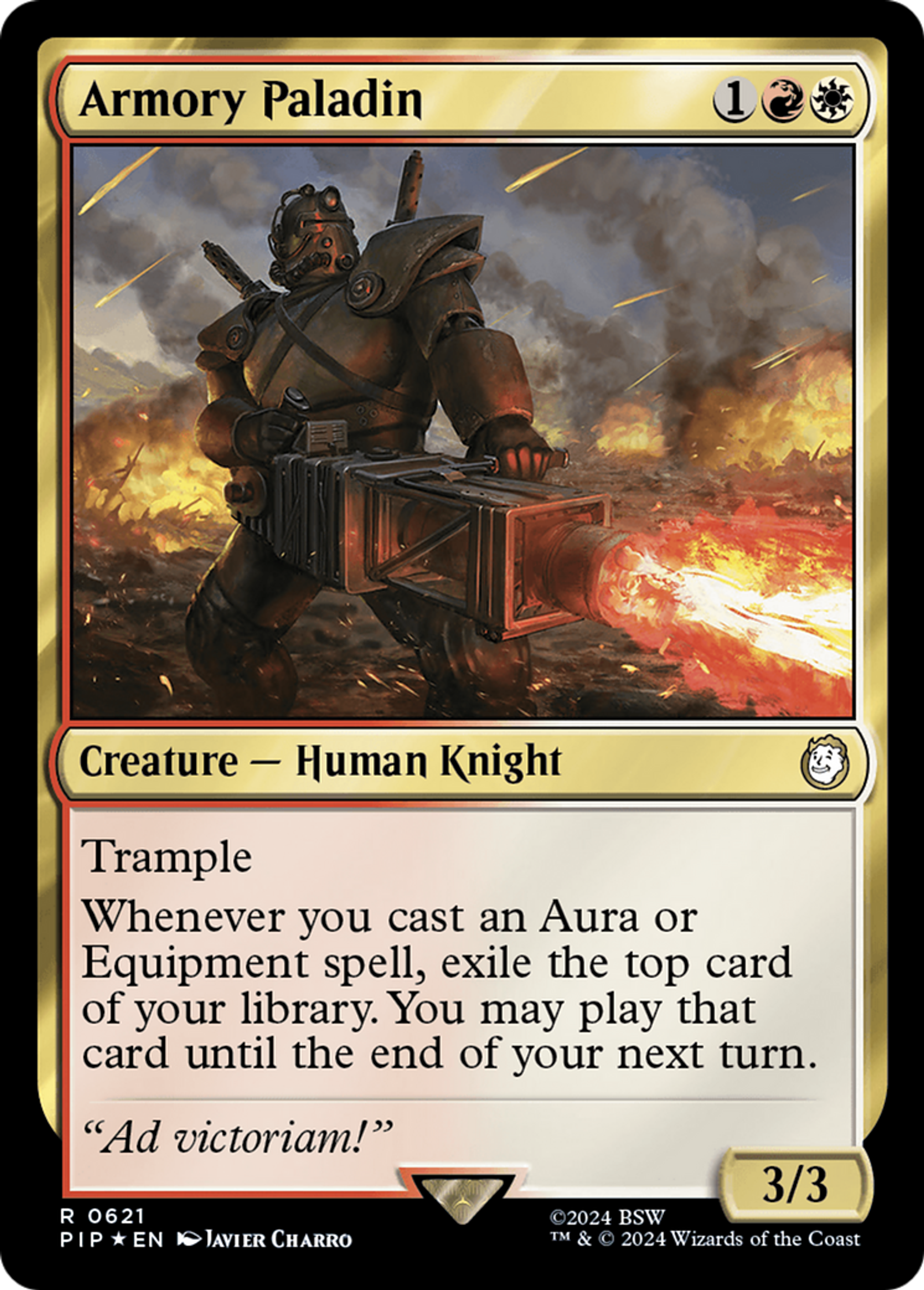Armory Paladin — Fallout — Magic: The Gathering