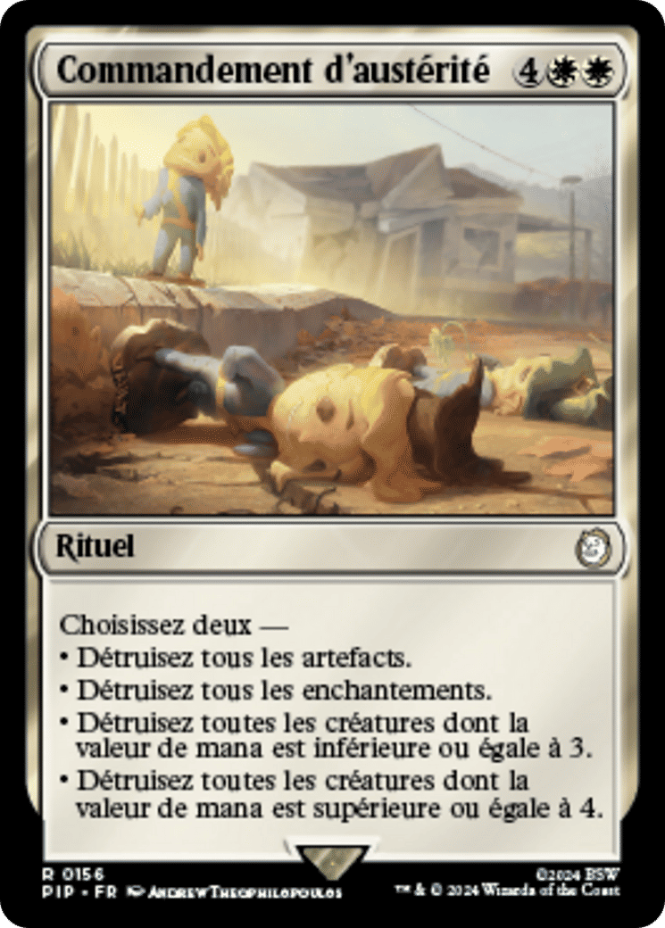 Commandement d'austérité — Fallout — Magic: The Gathering
