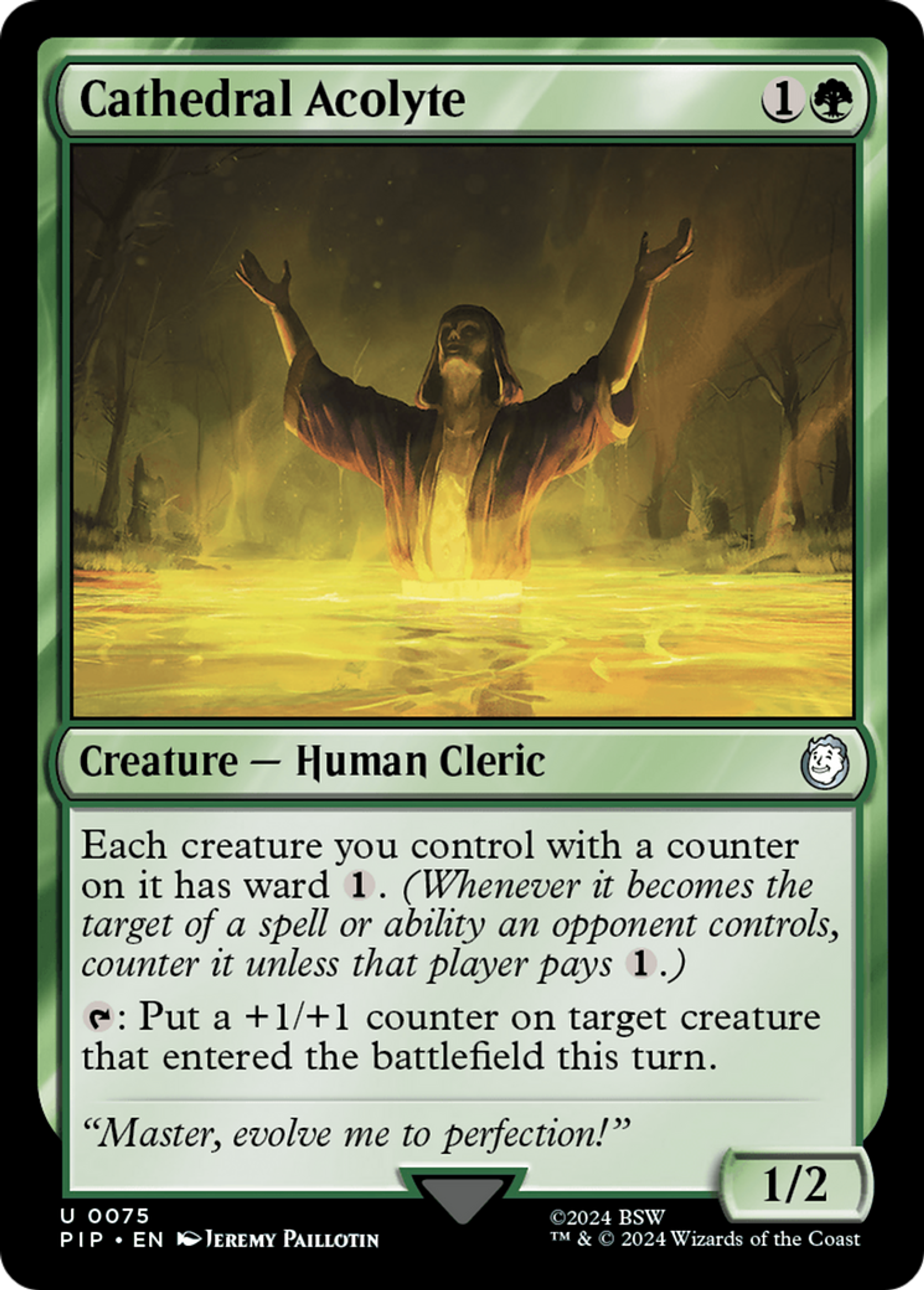 Acolyte de la Cathédrale — Fallout — Magic: The Gathering