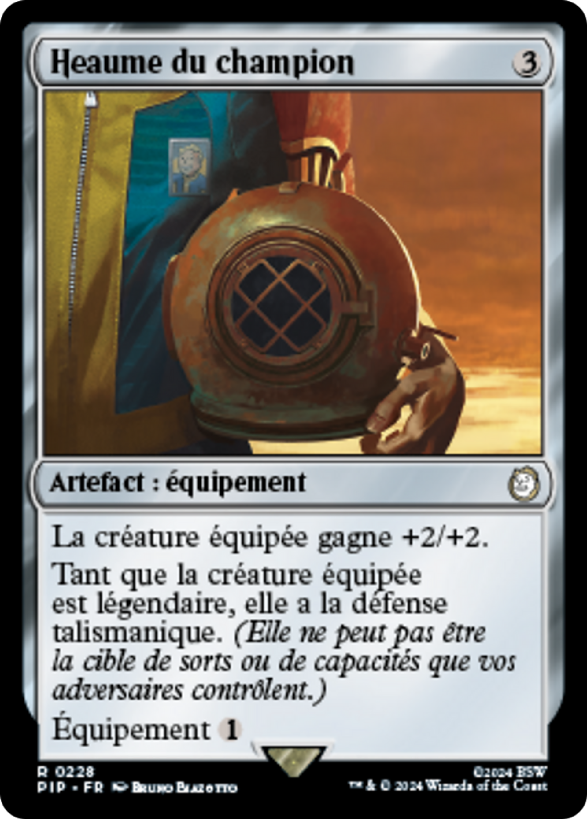 Heaume du champion — Fallout — Magic: The Gathering
