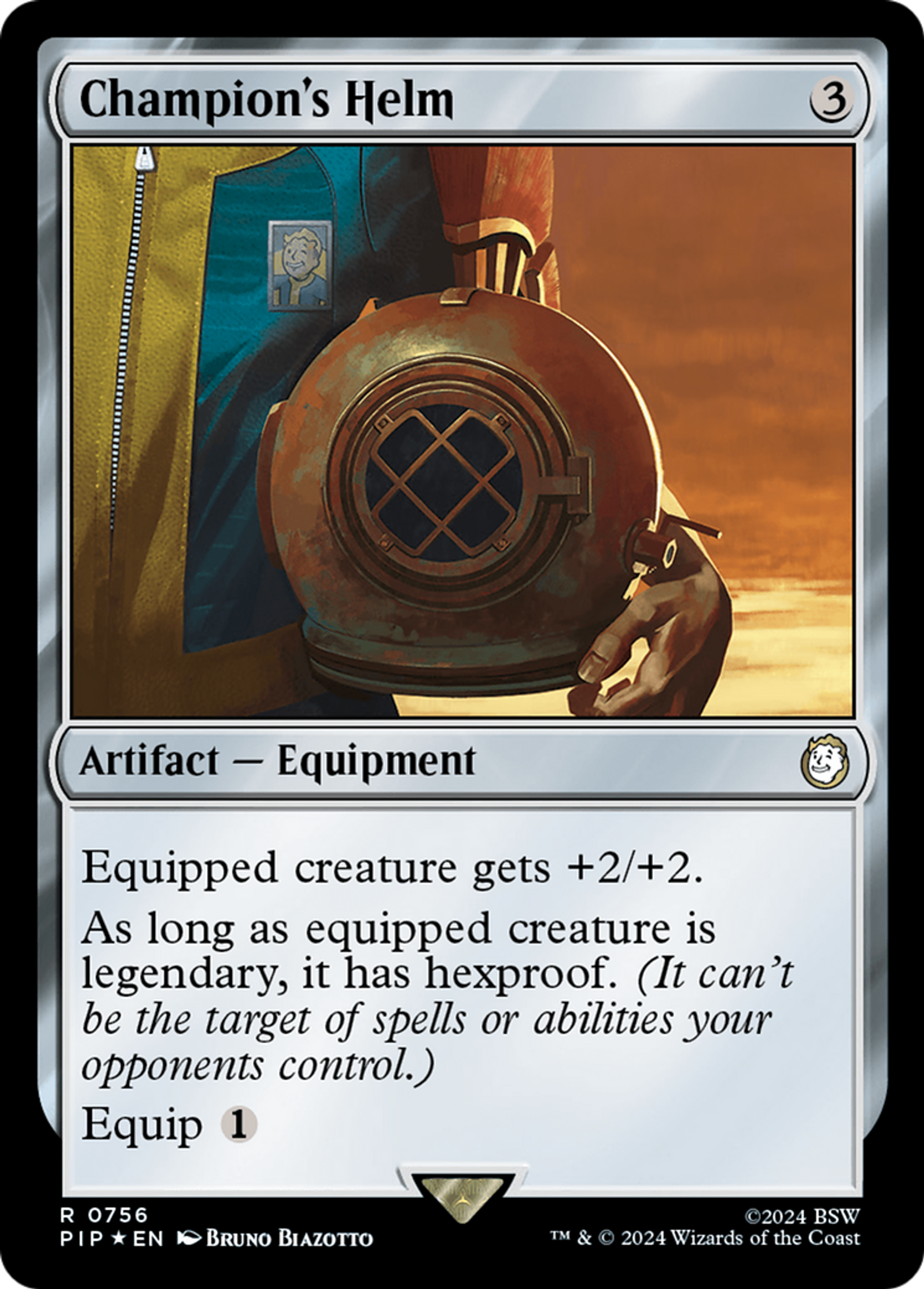 Heaume du champion — Fallout — Magic: The Gathering