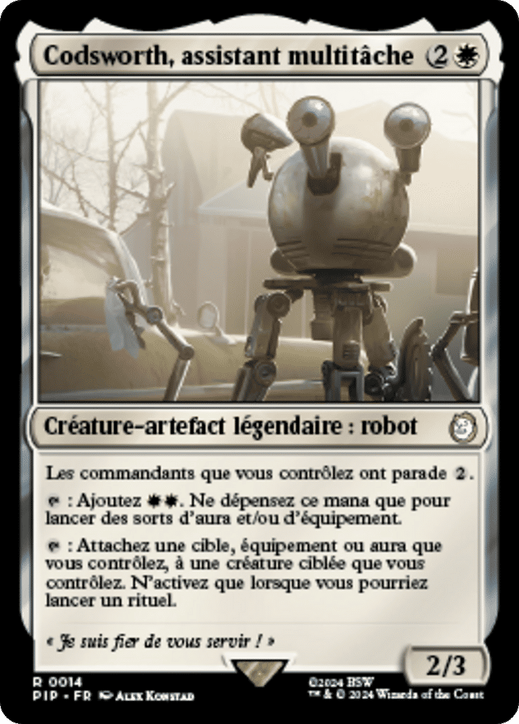 Codsworth, assistant multitâche from Fallout - Magic: The Gathering