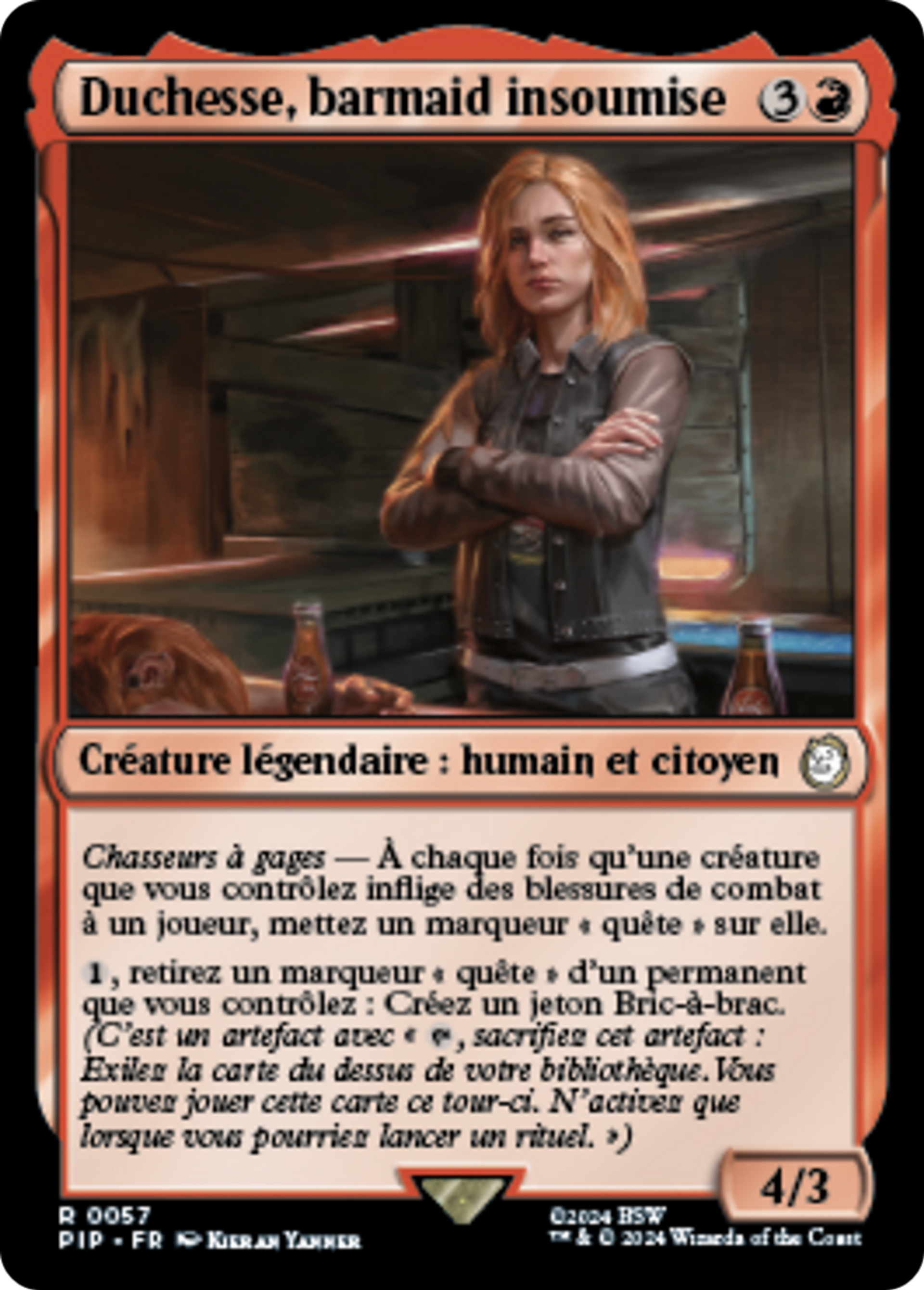 Duchesse, barmaid insoumise — Fallout — Magic: The Gathering