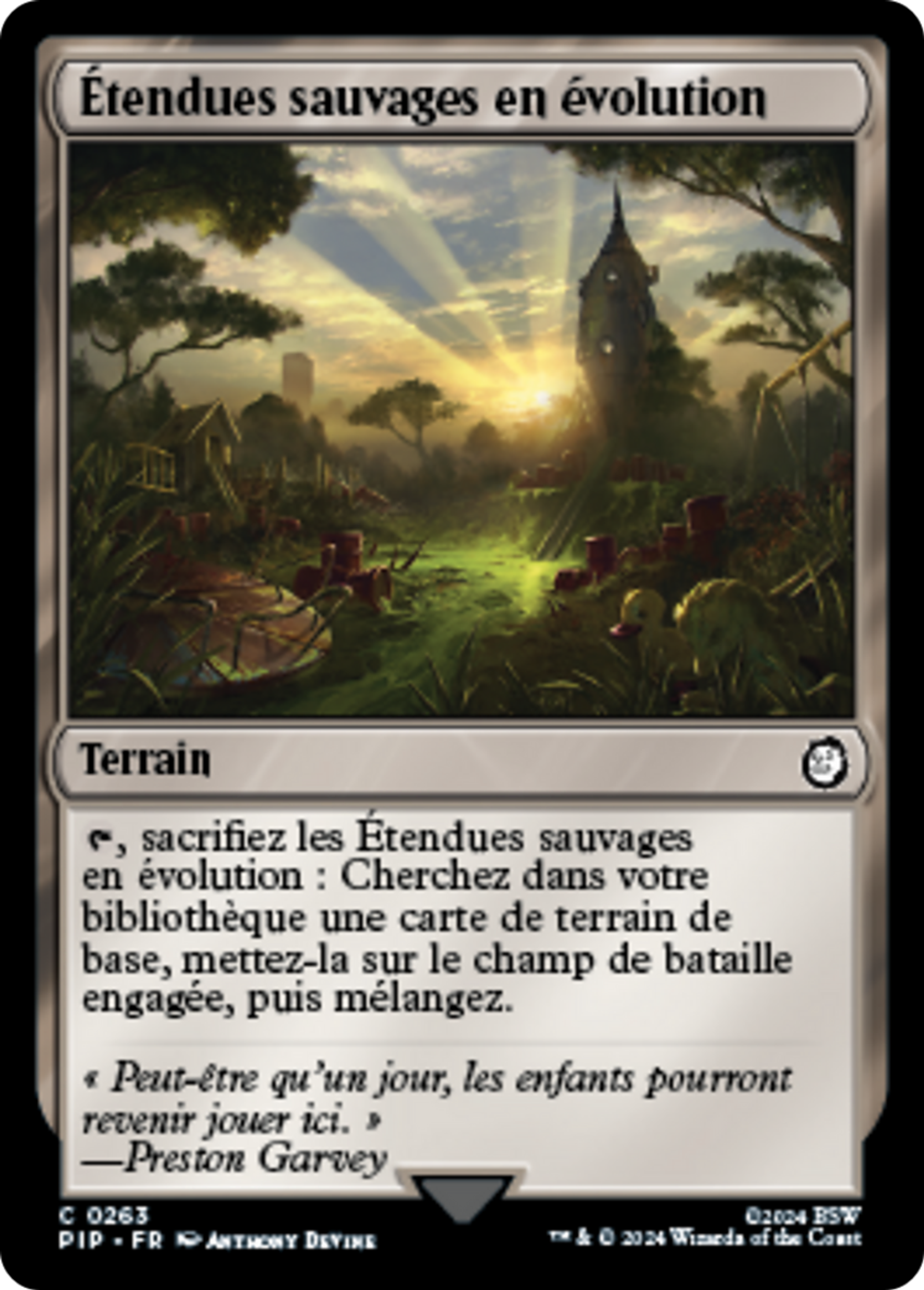 Étendues sauvages en évolution — Fallout — Magic: The Gathering