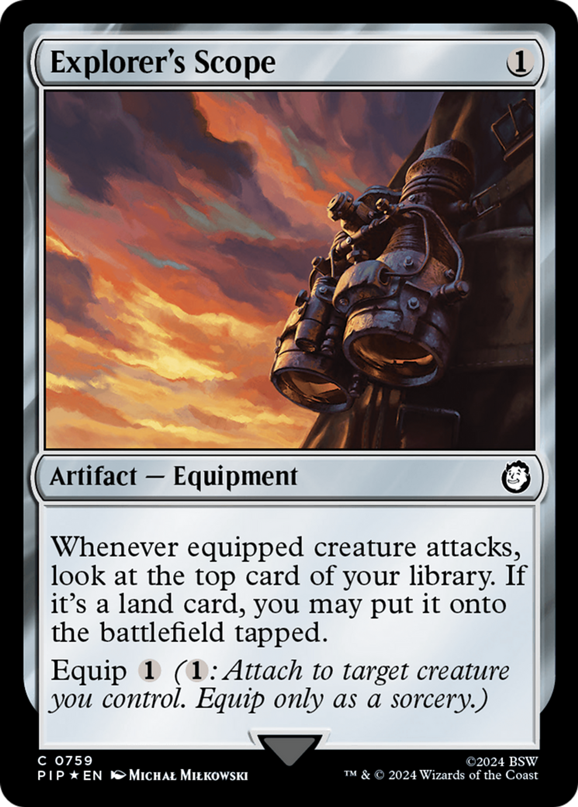 Longue-vue de l'explorateur — Fallout — Magic: The Gathering
