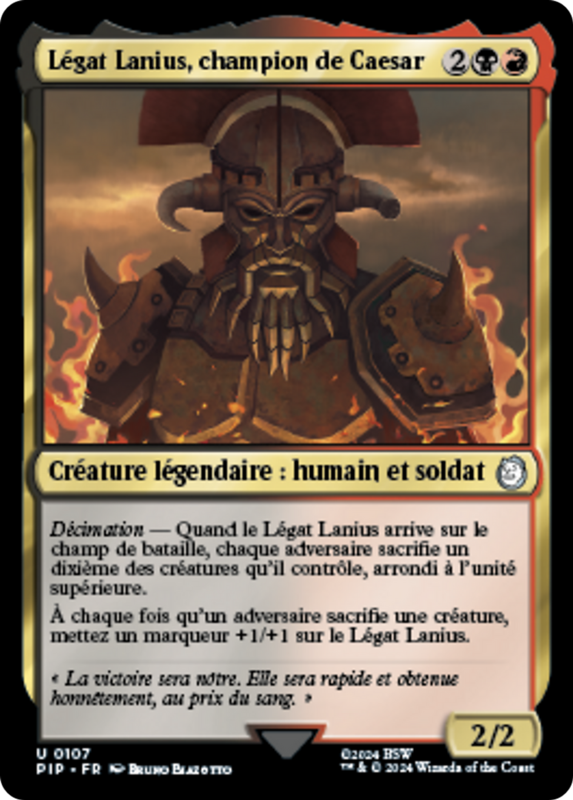 Légat Lanius, champion de Caesar — Fallout — Magic: The Gathering