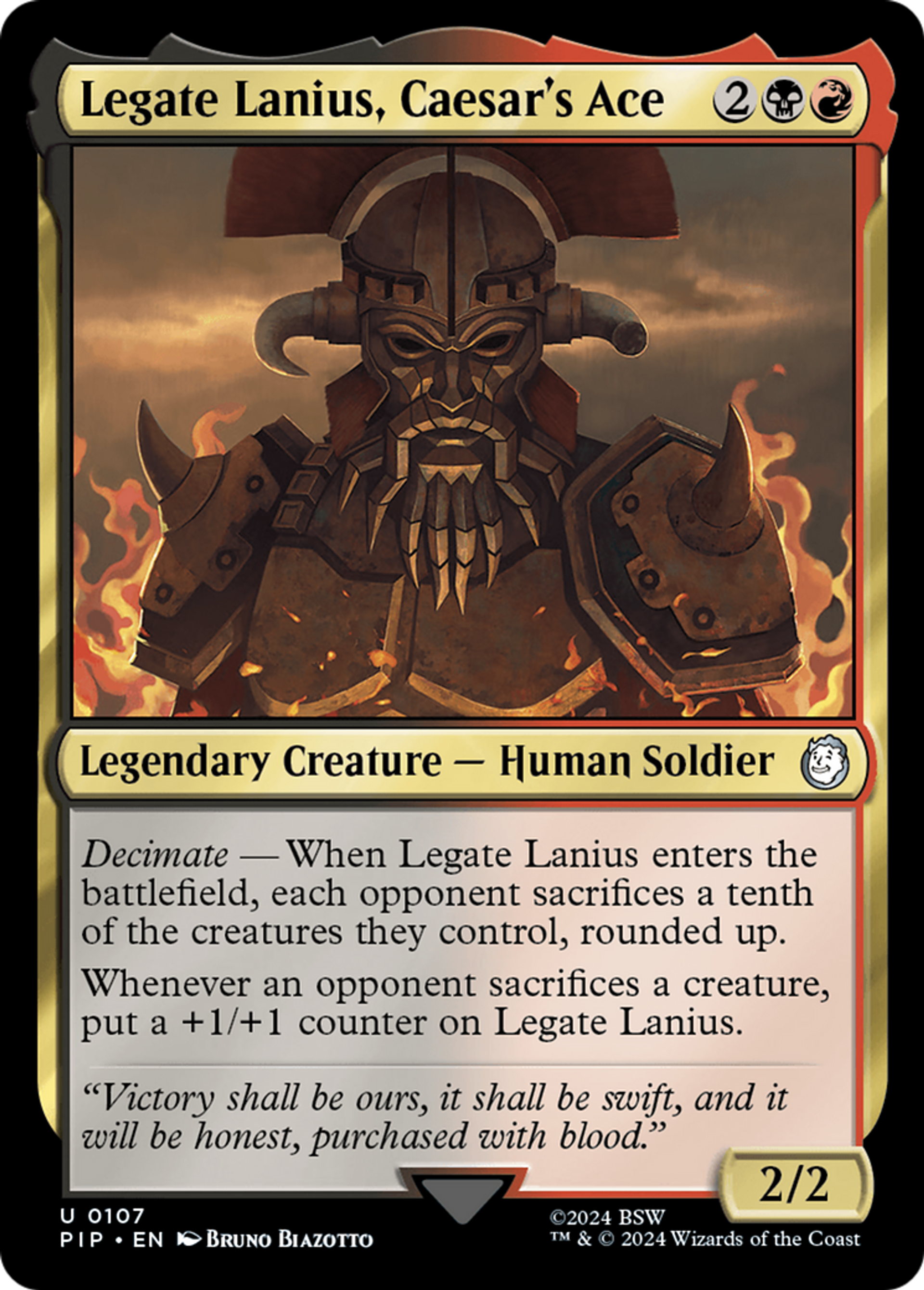 Légat Lanius, champion de Caesar — Fallout — Magic: The Gathering