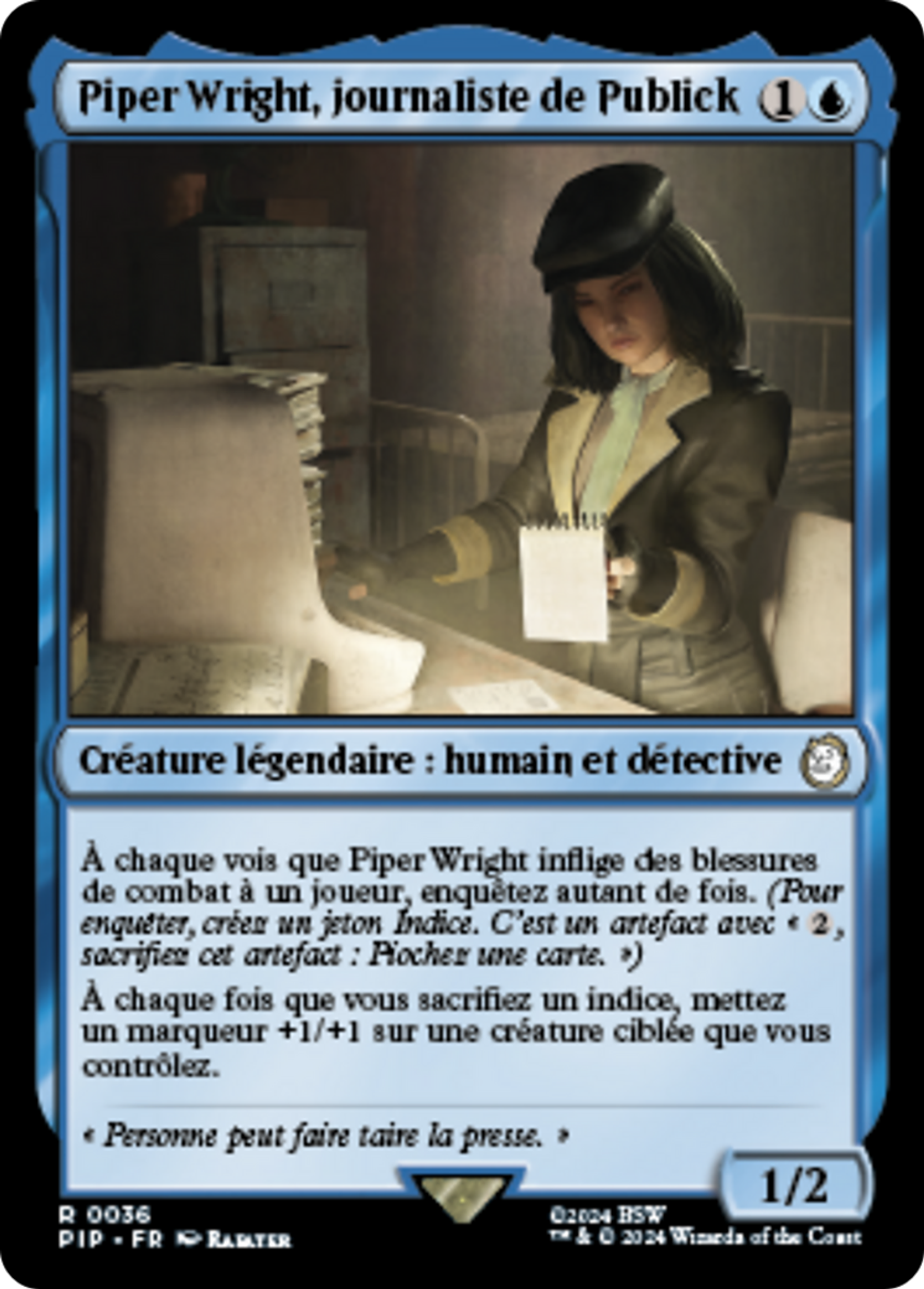 Piper Wright, journaliste de Publick — Fallout — Magic: The Gathering
