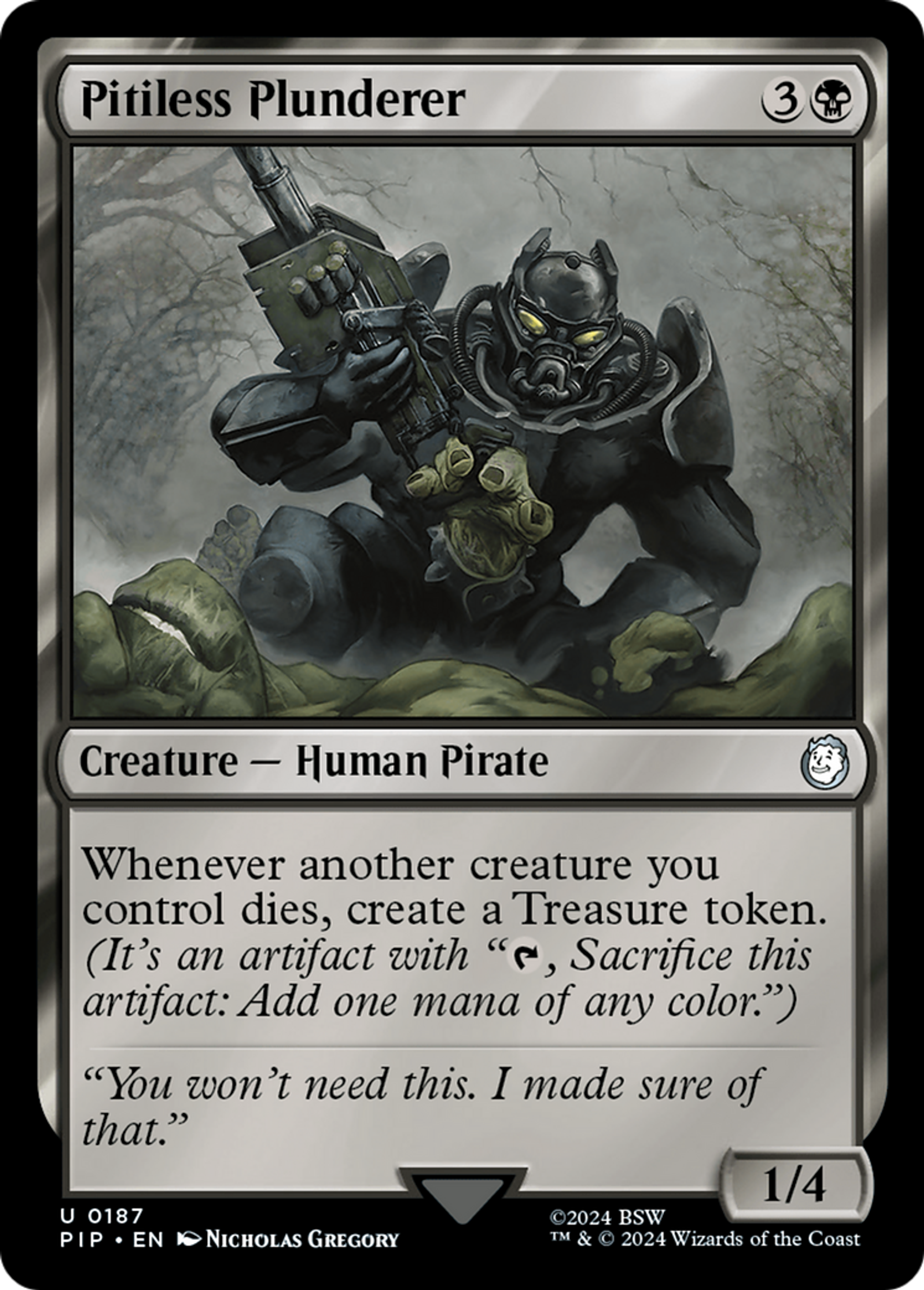 Pitiless Plunderer — Fallout — Magic: The Gathering