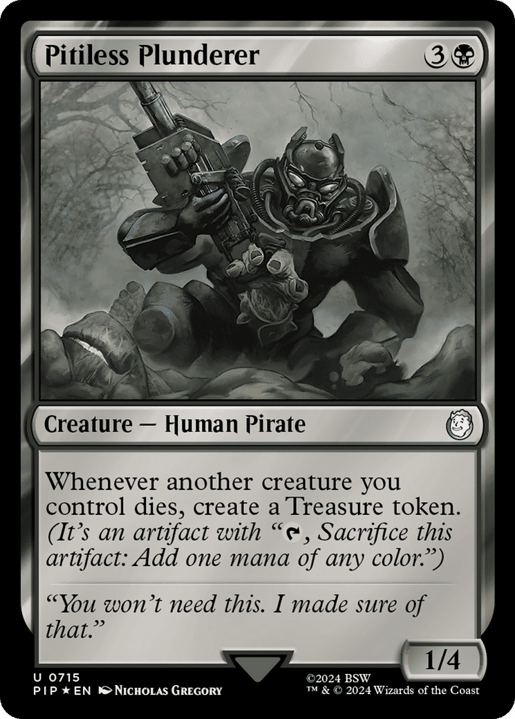 Pitiless Plunderer — Fallout — Magic: The Gathering