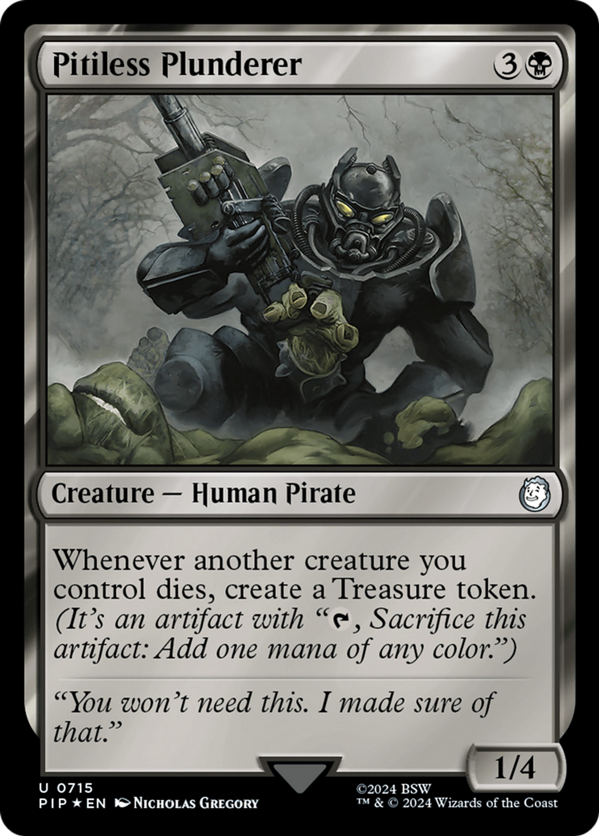 Pitiless Plunderer — Fallout — Magic: The Gathering