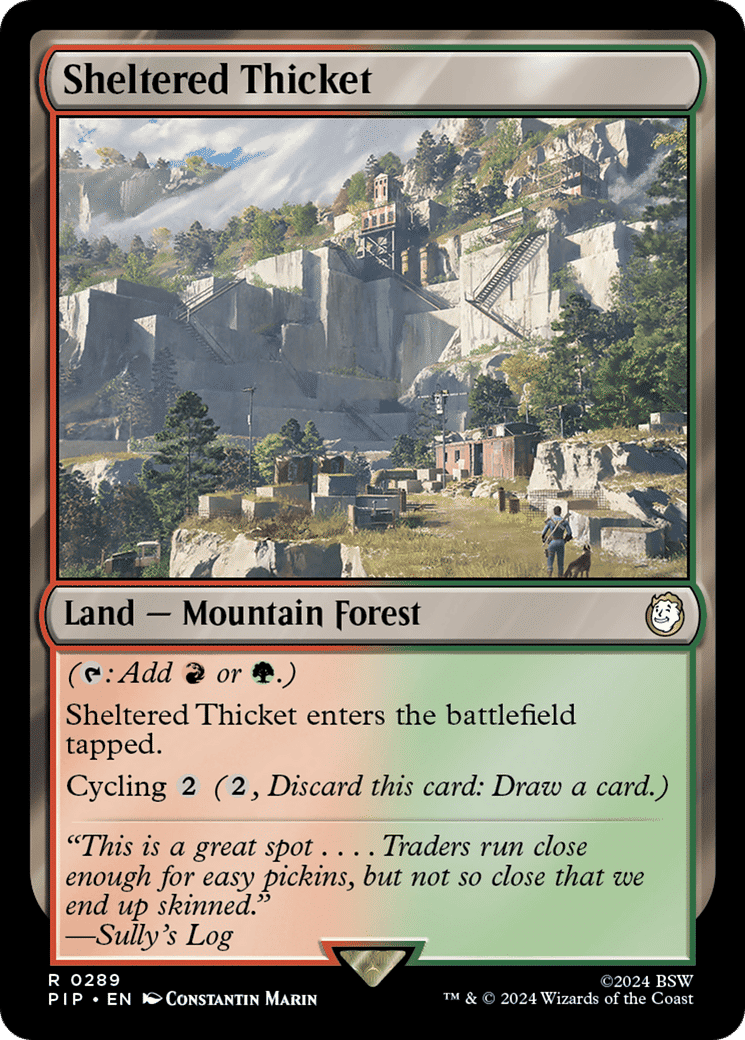 Sheltered Thicket — Fallout — Magic: The Gathering