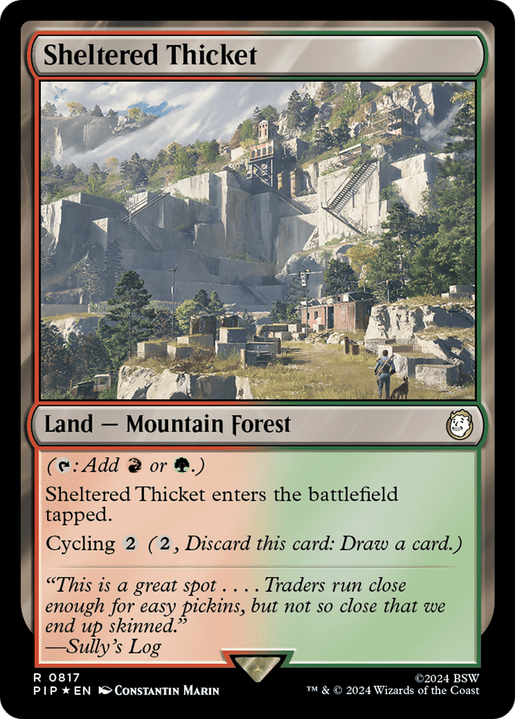Sheltered Thicket — Fallout — Magic: The Gathering