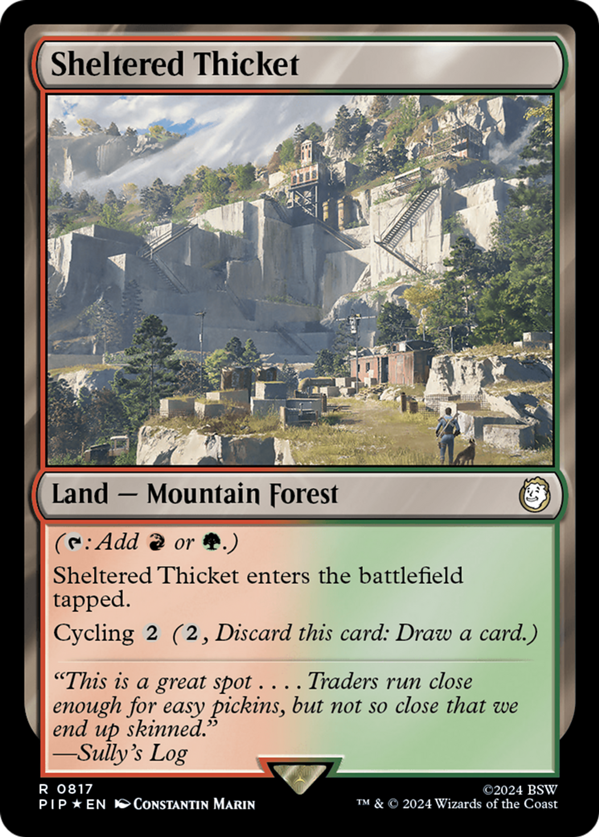 Sheltered Thicket — Fallout — Magic: The Gathering