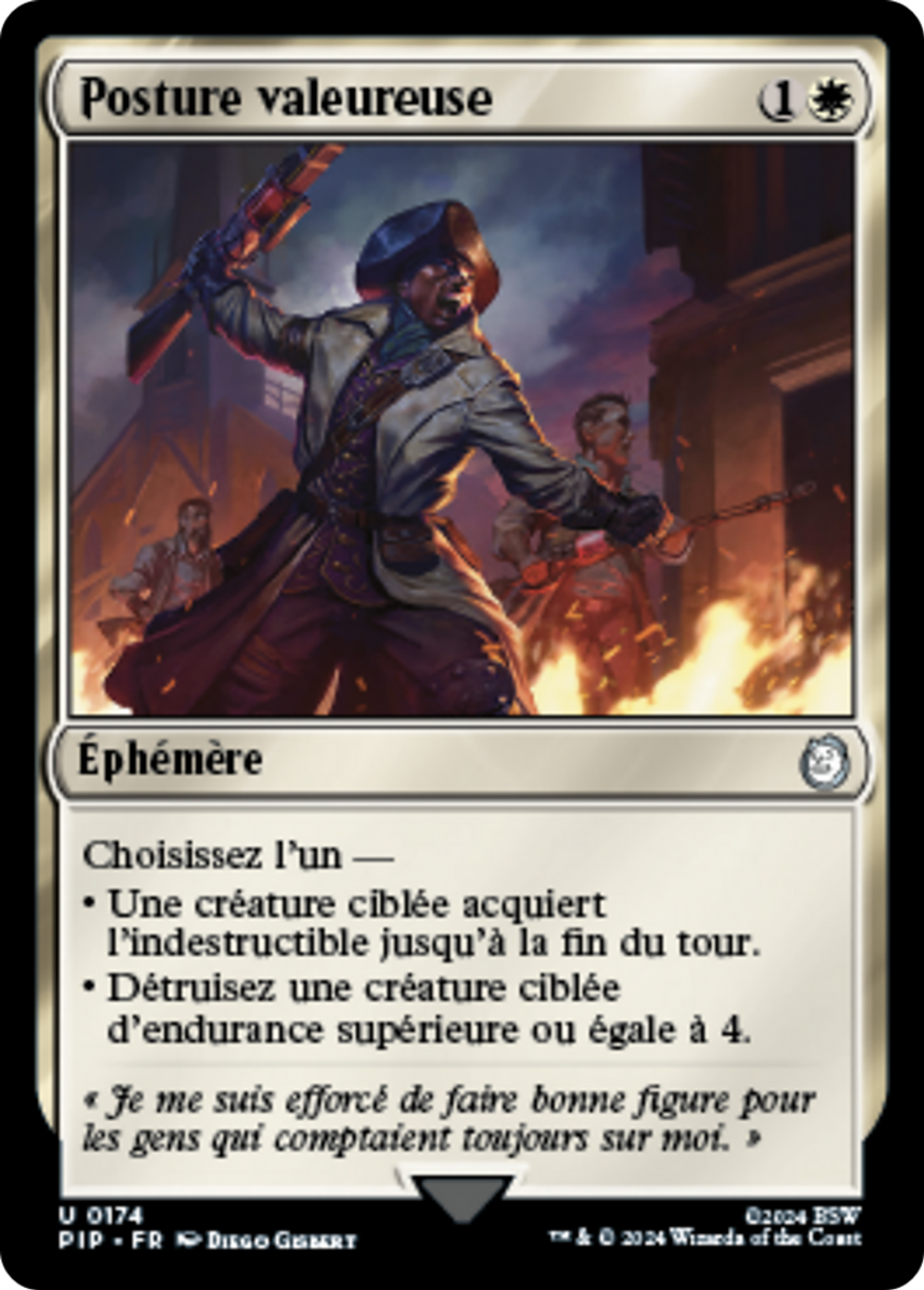 Posture valeureuse — Fallout — Magic: The Gathering