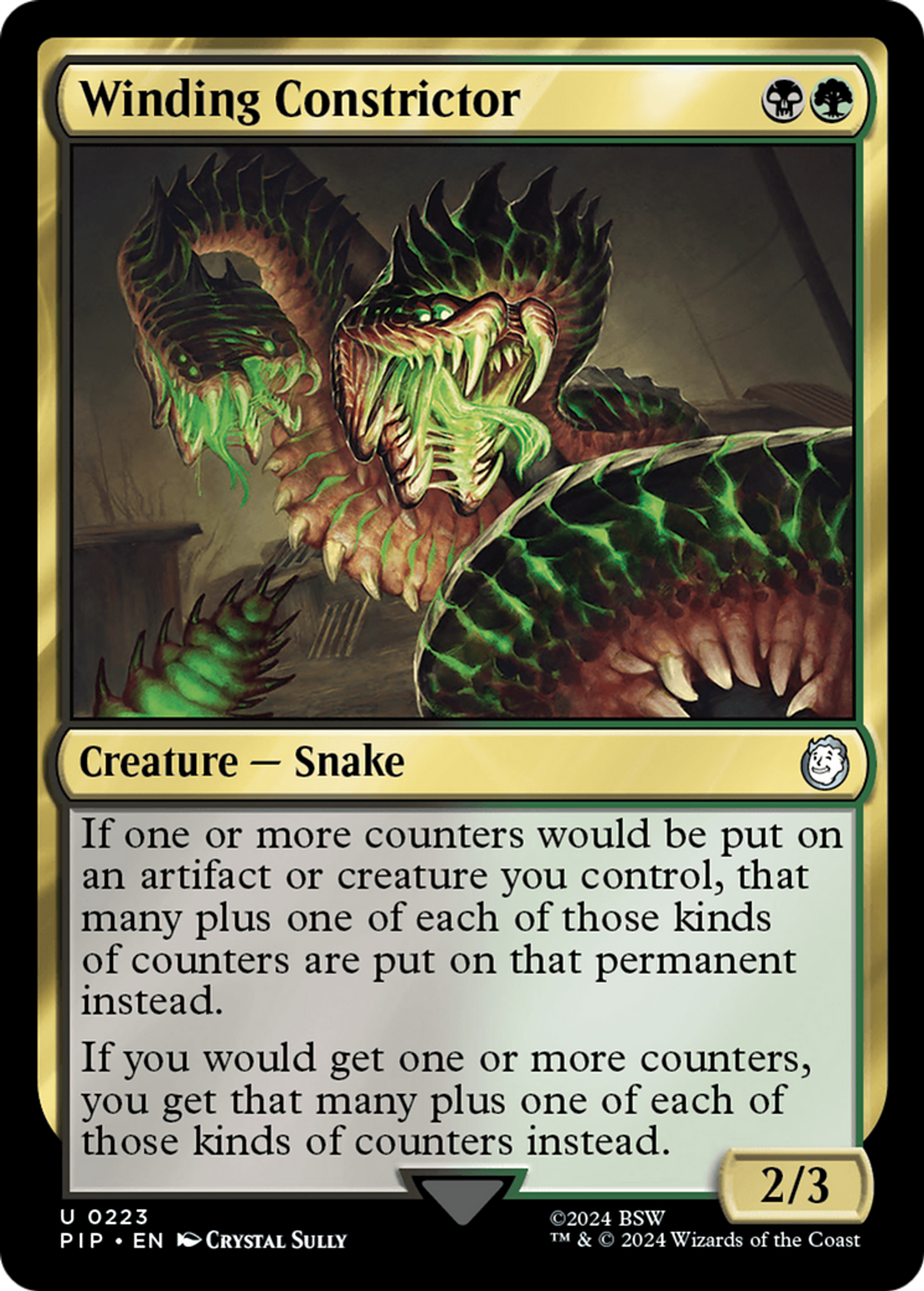 Boa sinueux — Fallout — Magic: The Gathering
