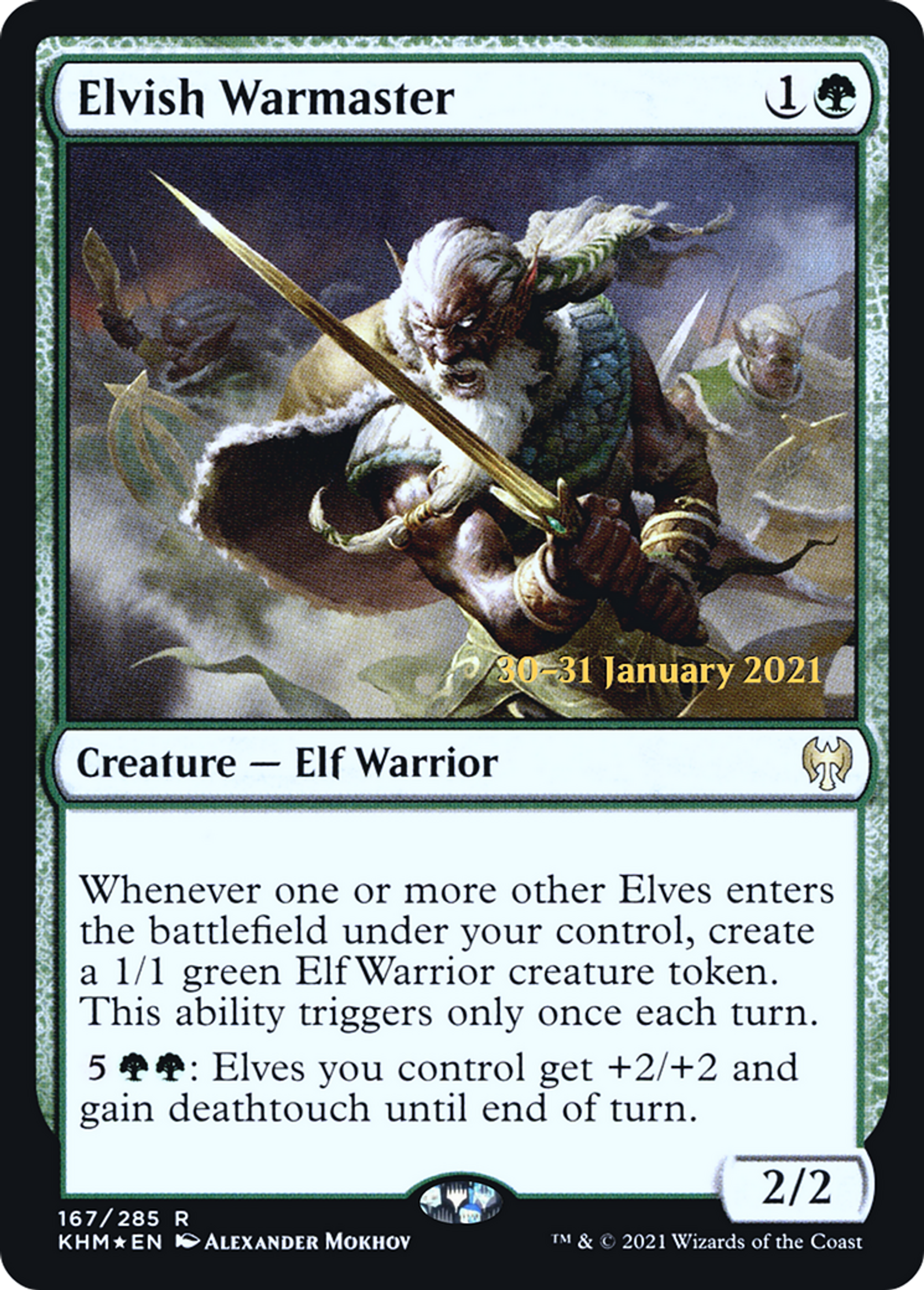 Maître de guerre elfe — Kaldheim Promos — Magic: The Gathering