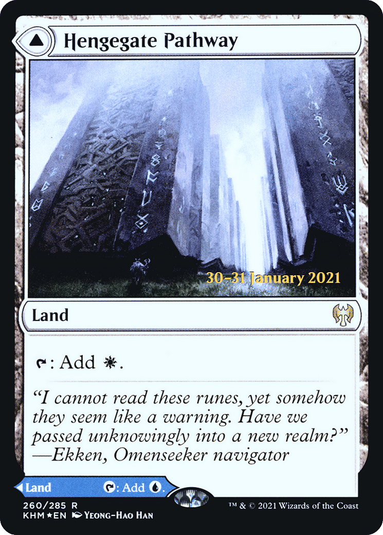 Hengegate Pathway // Mistgate Pathway — Kaldheim Promos — Magic: The Gathering