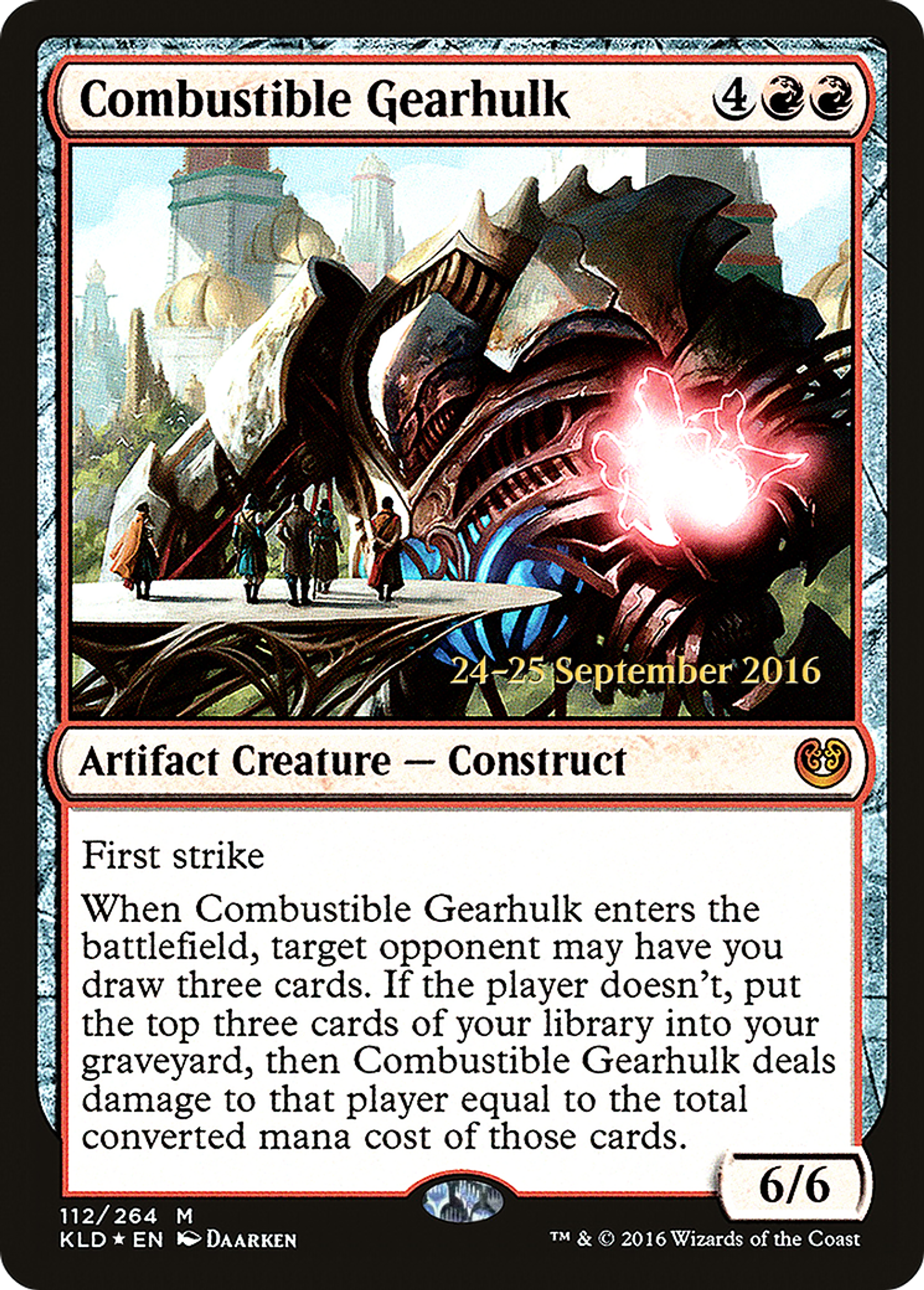 Combustible Gearhulk — Kaladesh Promos — Magic: The Gathering