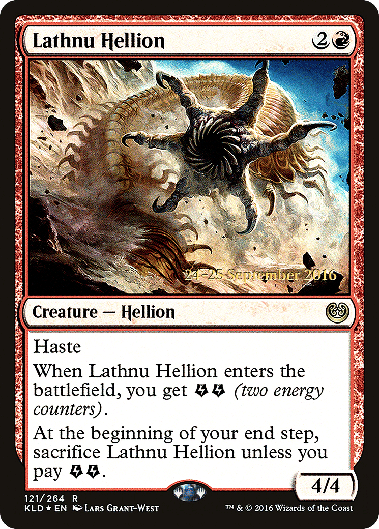 Lathnu Hellion — Kaladesh Promos — Magic: The Gathering