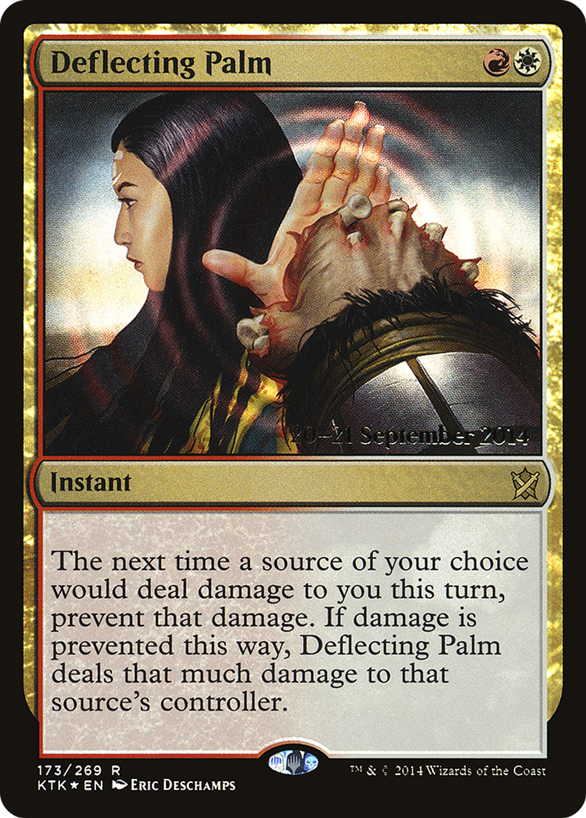 Deflecting Palm — Khans of Tarkir Promos — Magic: The Gathering