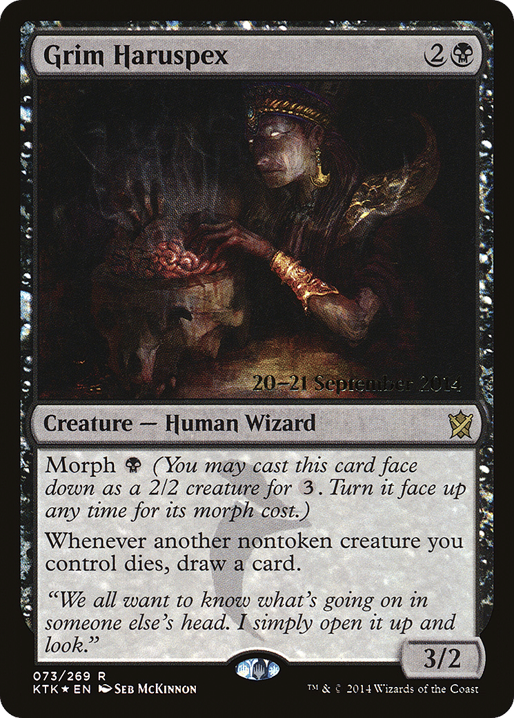 Grim Haruspex — Khans of Tarkir Promos — Magic: The Gathering