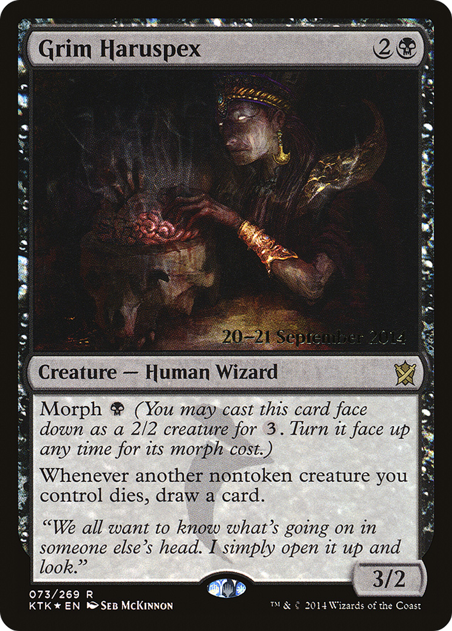 Grim Haruspex — Khans of Tarkir Promos — Magic: The Gathering
