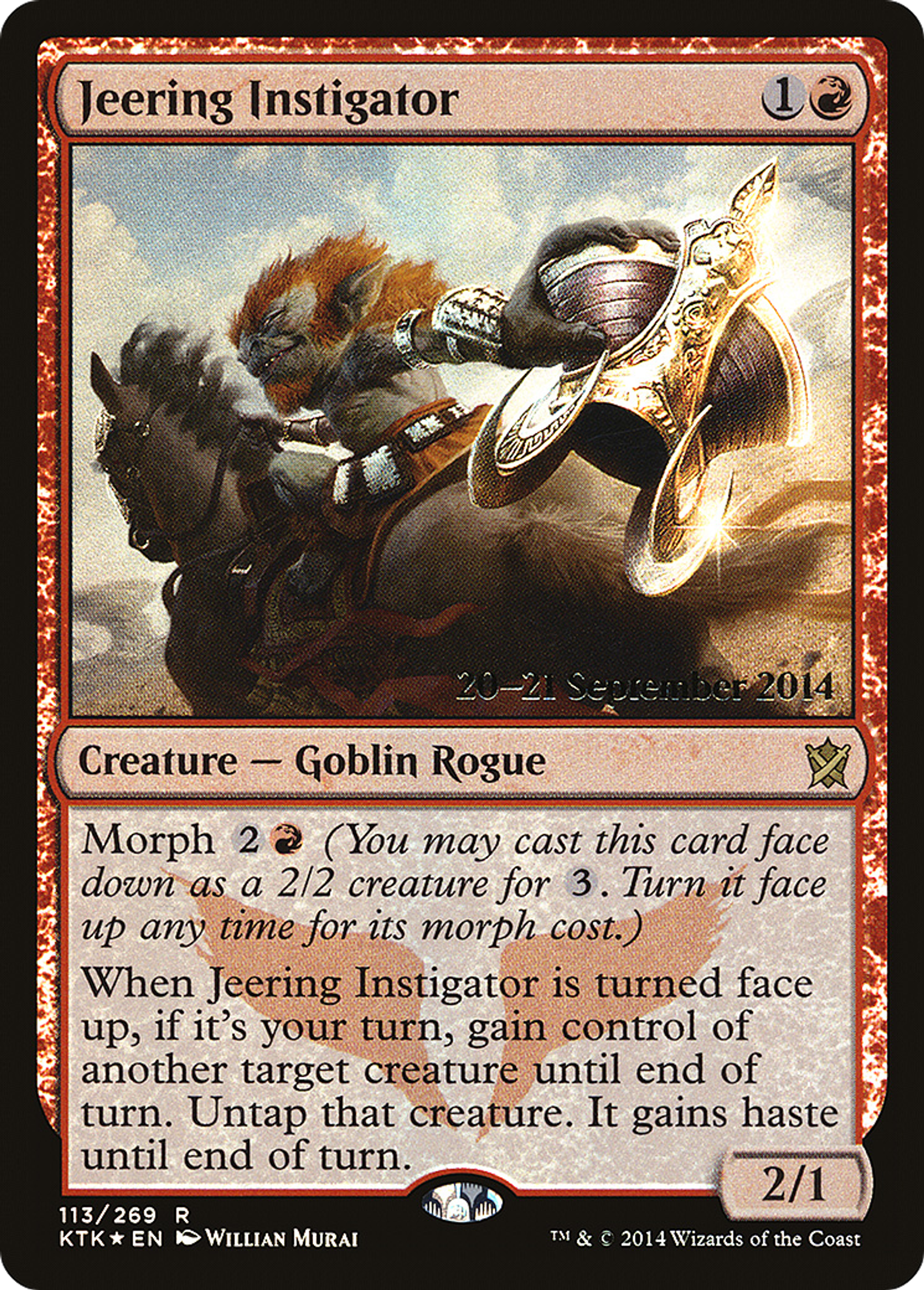 Jeering Instigator — Khans of Tarkir Promos — Magic: The Gathering
