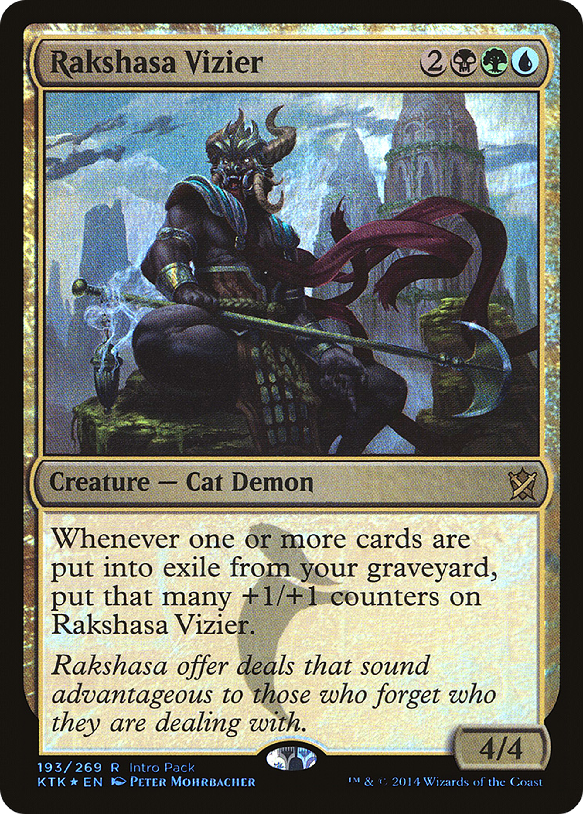 Rakshasa Vizier — Khans of Tarkir Promos — Magic: The Gathering