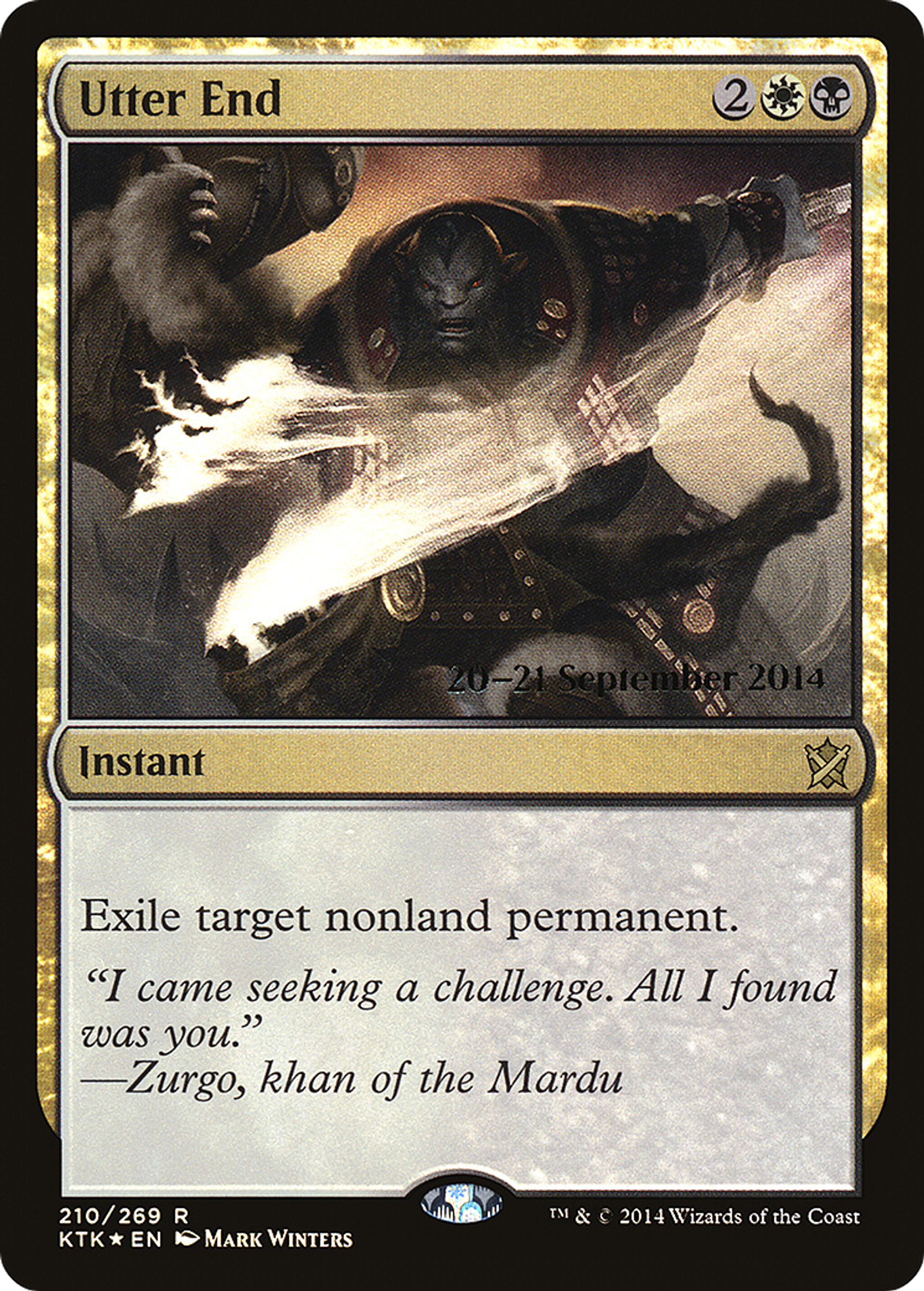 Utter End — Khans of Tarkir Promos — Magic: The Gathering